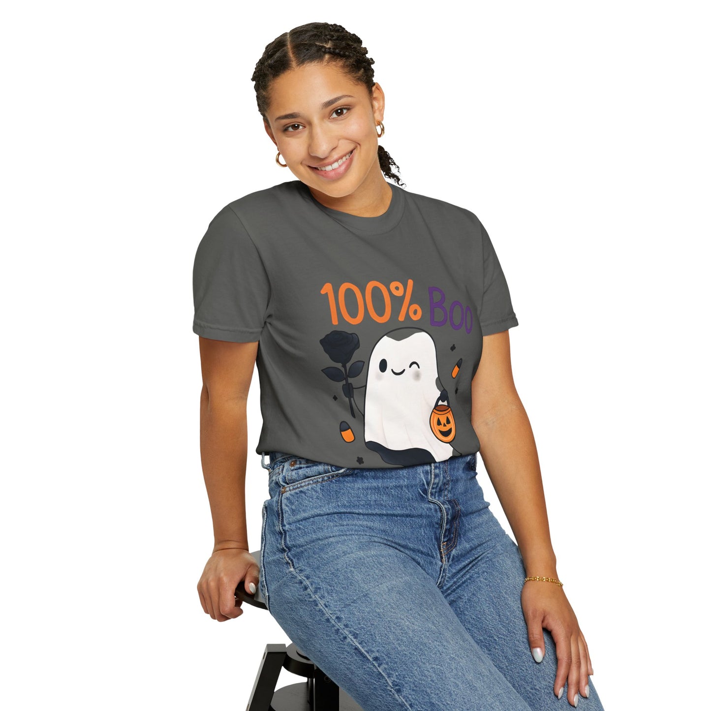 100% Boo Ghost T-Shirt for Halloween, Unisex Tee for Trick or Treating, Spooky Season Apparel, Cute Halloween Outfit, Gifts for [...]