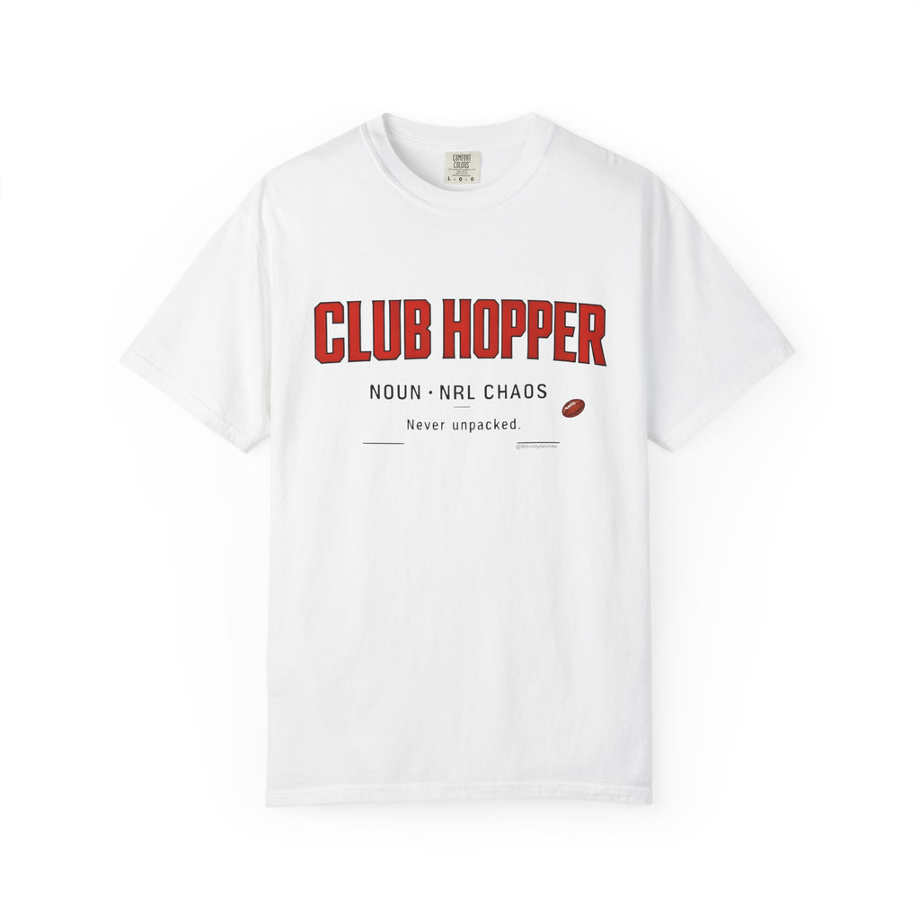 Club Hopper Graphic T-Shirt — 'Club Hopper' Sports Humour Tee with Definition Print