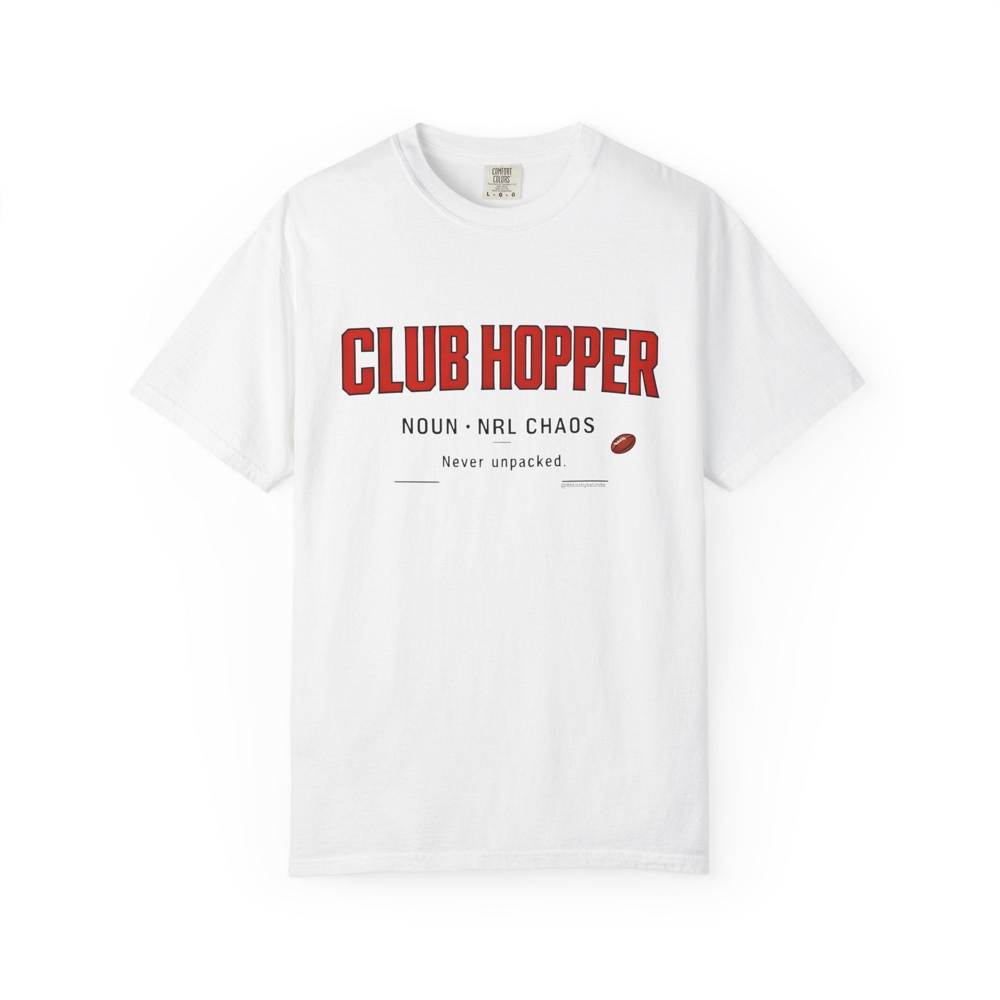 Club Hopper Graphic T-Shirt — 'Club Hopper' Sports Humour Tee with Definition Print