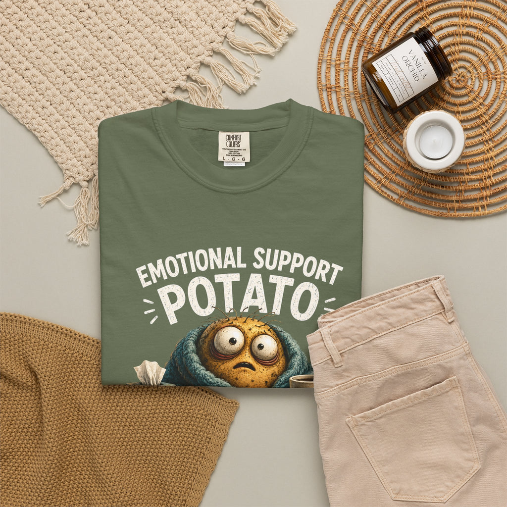 Emotional Support Potato T-Shirt — 'Doing My Best' Funny Comfort Tee