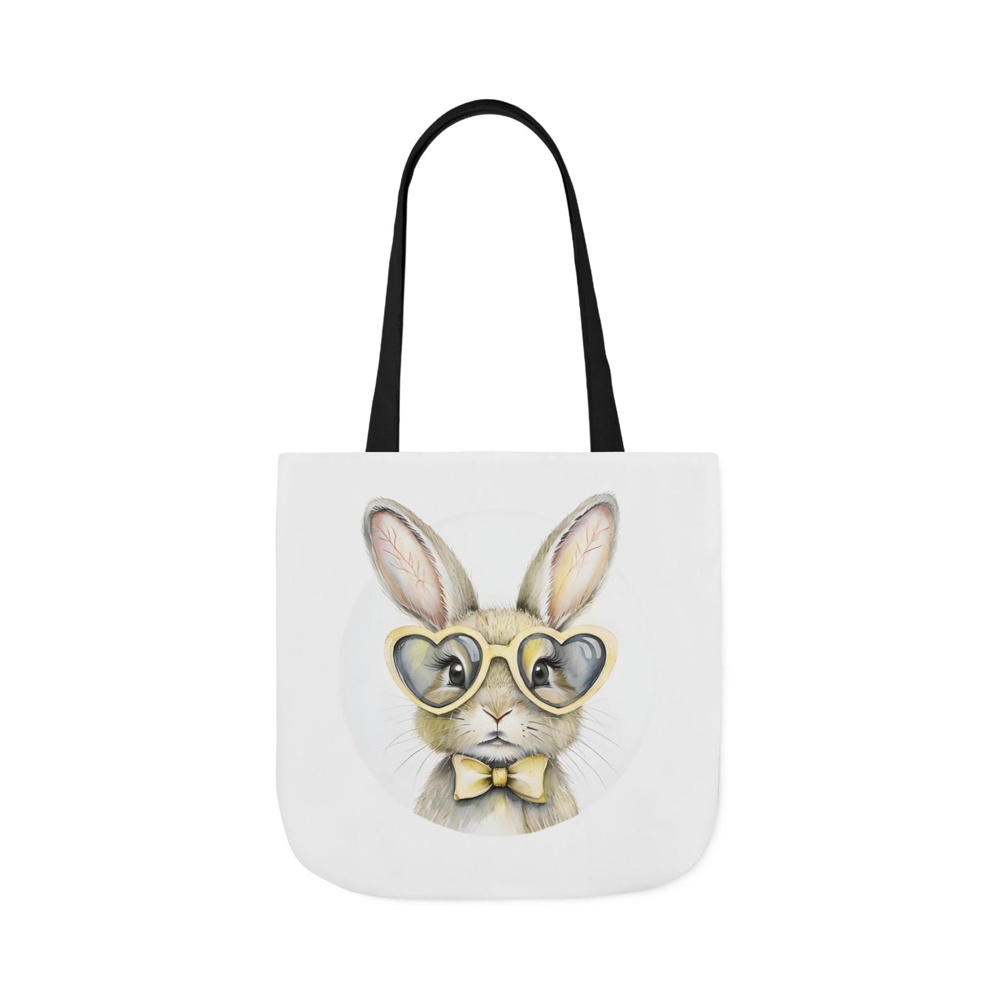 Chic Double Sided Bunny Canvas Tote Bag, Cute Eco-Friendly Shopper, Rabbit Gift, Spring Picnic, Easter Tote, Stylish Animal Art