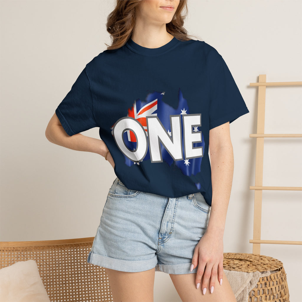 ONE Australia Unity T-Shirt — Aussie Flag Map Graphic Tee