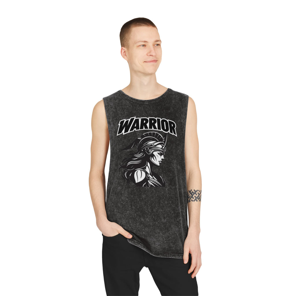 Warrior Graphic Stonewash Tank Top
