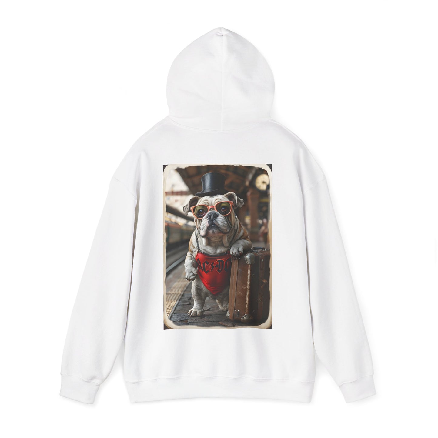 AC/DC Inspired Whole Lotta Rosie Bulldog Unisex Heavy Blend™ Hooded Sweatshirt