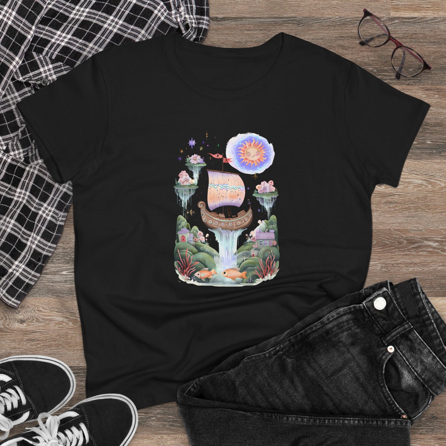 Whimsical Graphic Tee, Dreamy Summer Shirt, Nature Lover Gift, Inspirational Fashion, Women's Casual Top, Perfect for Festivals, Gift for