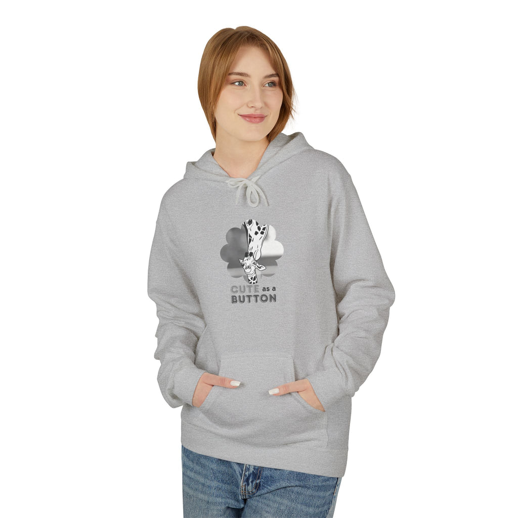 Cute as a Button Giraffe Graphic Hoodie