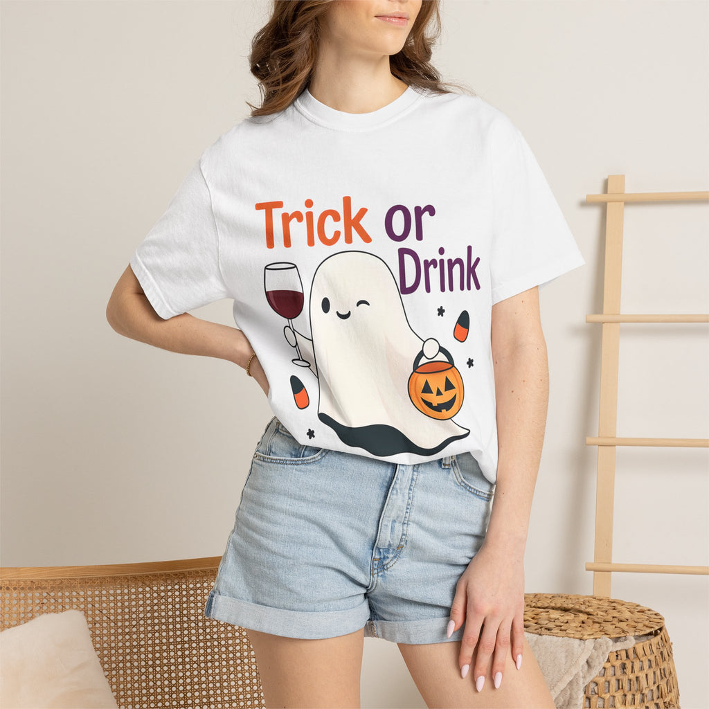Halloween Ghost 'Trick or Drink' Tee