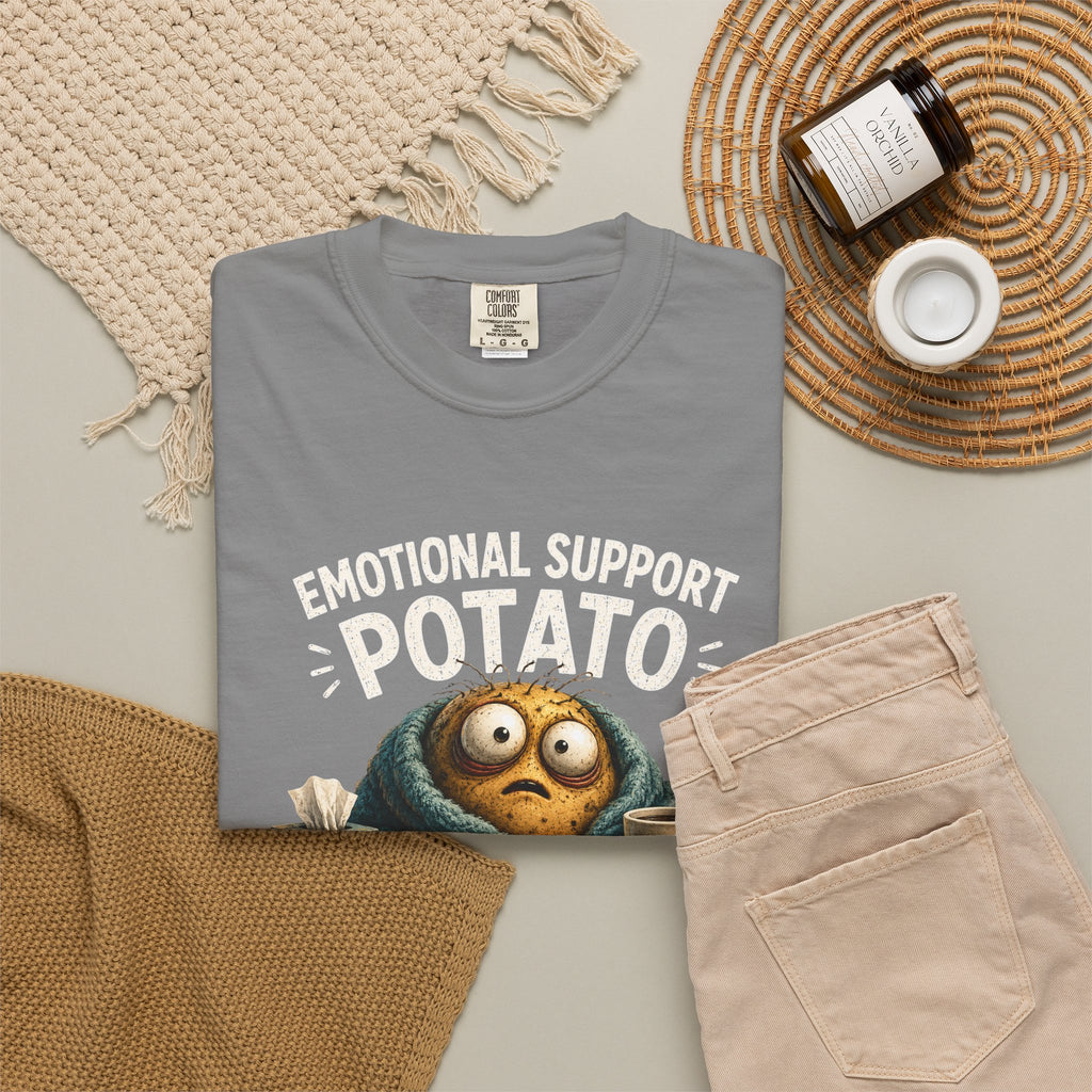Emotional Support Potato T-Shirt — 'Doing My Best' Funny Comfort Tee