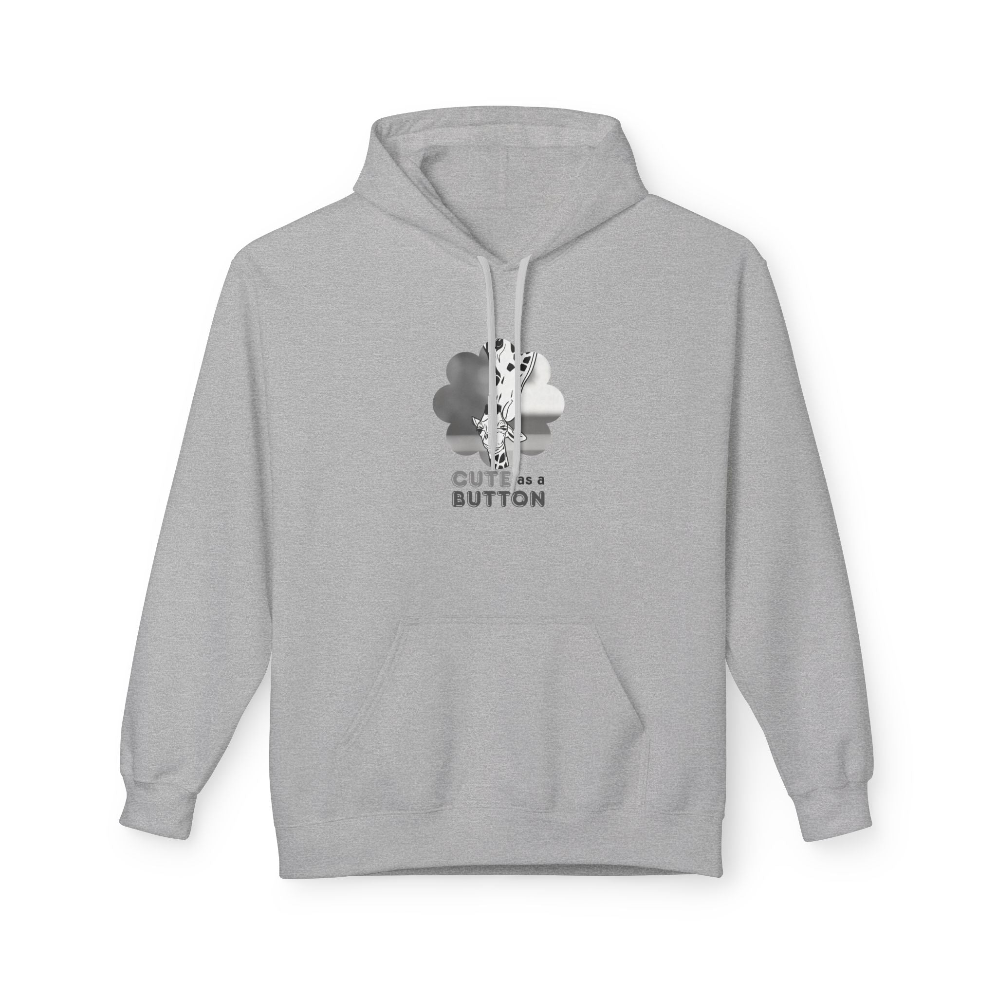 Cute as a Button Giraffe Graphic Hoodie