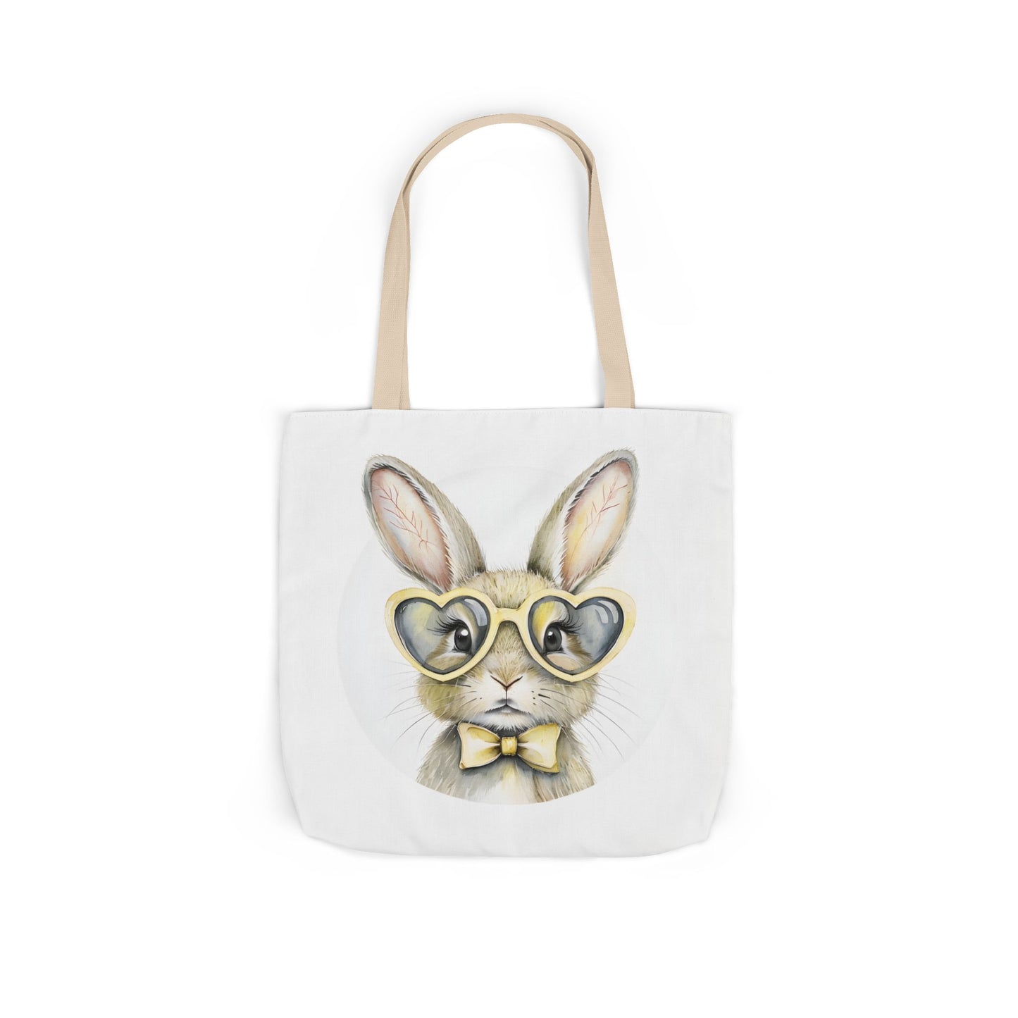 Chic Double Sided Bunny Canvas Tote Bag, Cute Eco-Friendly Shopper, Rabbit Gift, Spring Picnic, Easter Tote, Stylish Animal Art