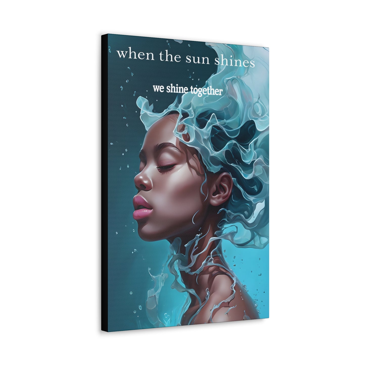 Canvas Wall Art, Rihanna Quote, Rhianna Lyrics, Sun Shine Together, Home Decor, Inspirational Art, Music Gift