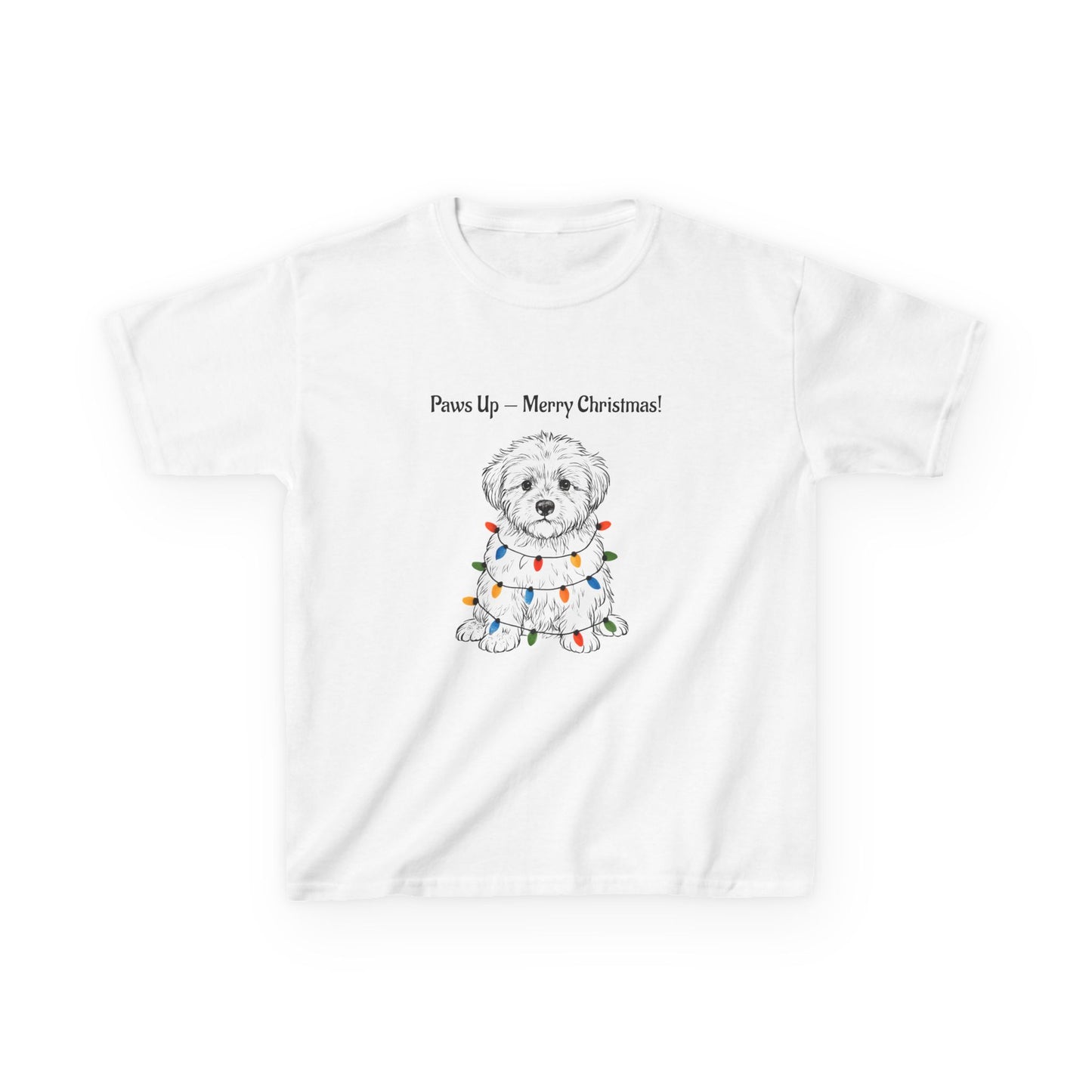 Paws Up — Merry Christmas! Kids Heavy Cotton Tee