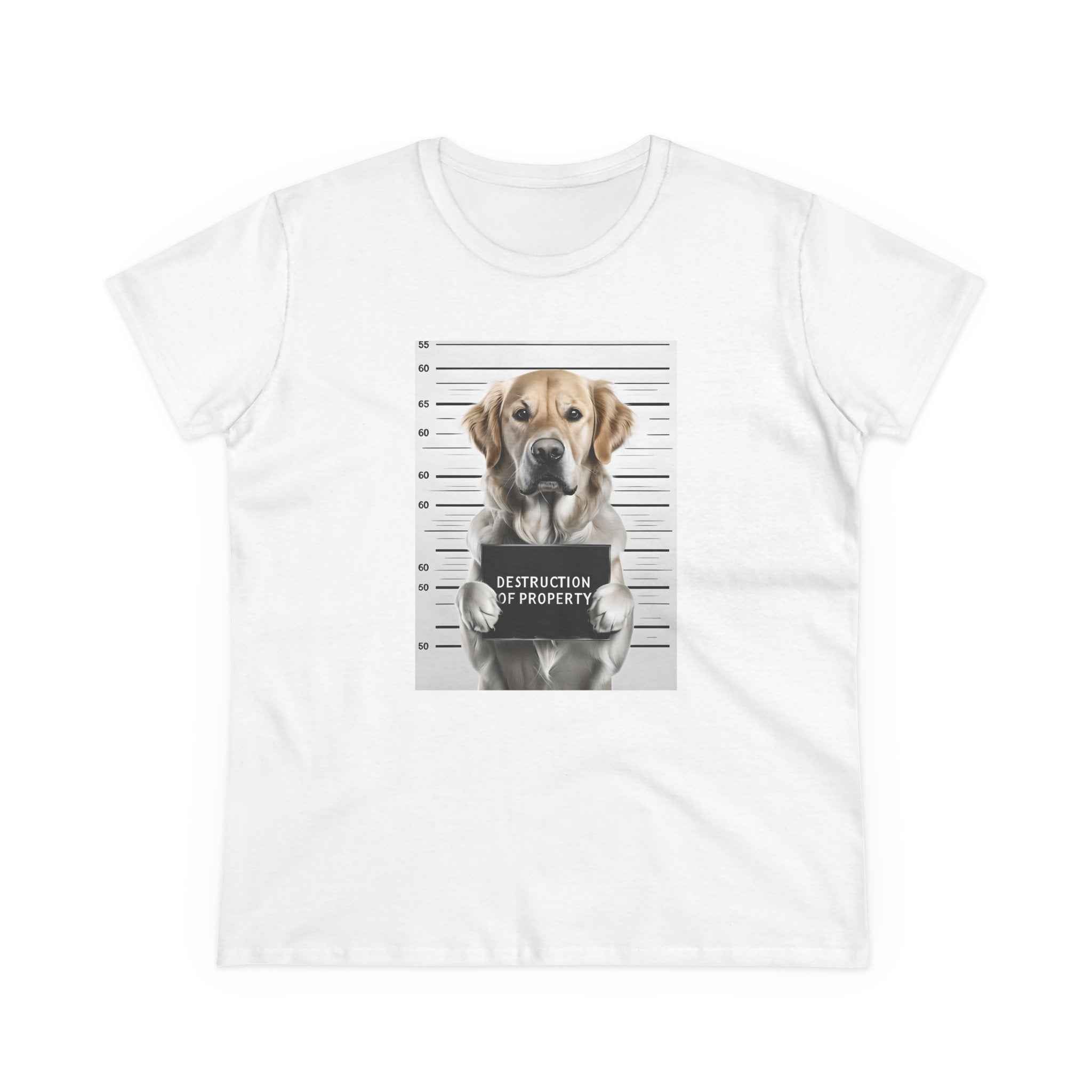 Playful Dog Mugshot Tee for Animal Lovers, Funny Shirt, Gift for Dog Moms, Pet Lovers Apparel, Cute Cotton Tee