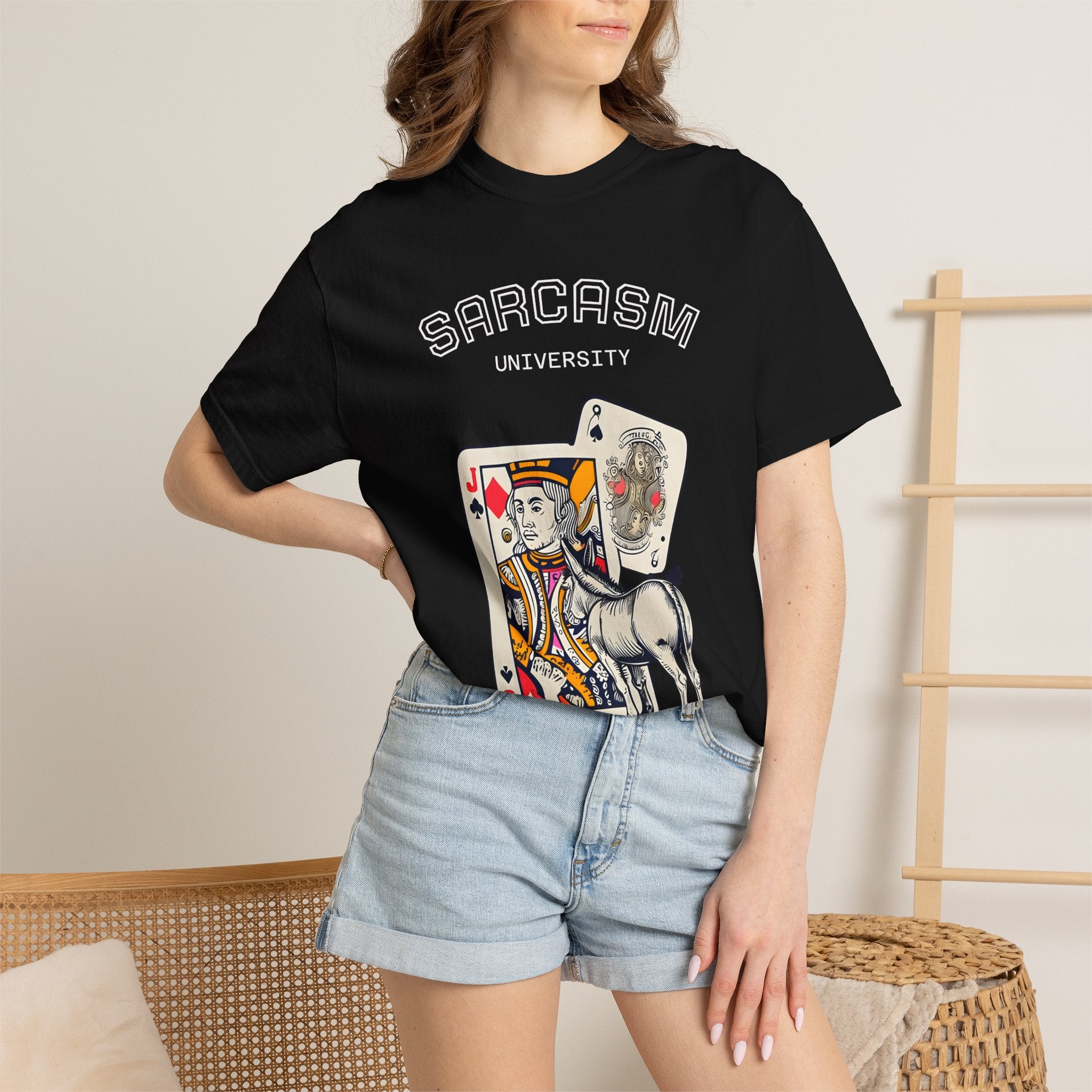 Sarcasm University, Whimsical Jackass Graphic Unisex T-Shirt, Gift for that special Jackass in your life