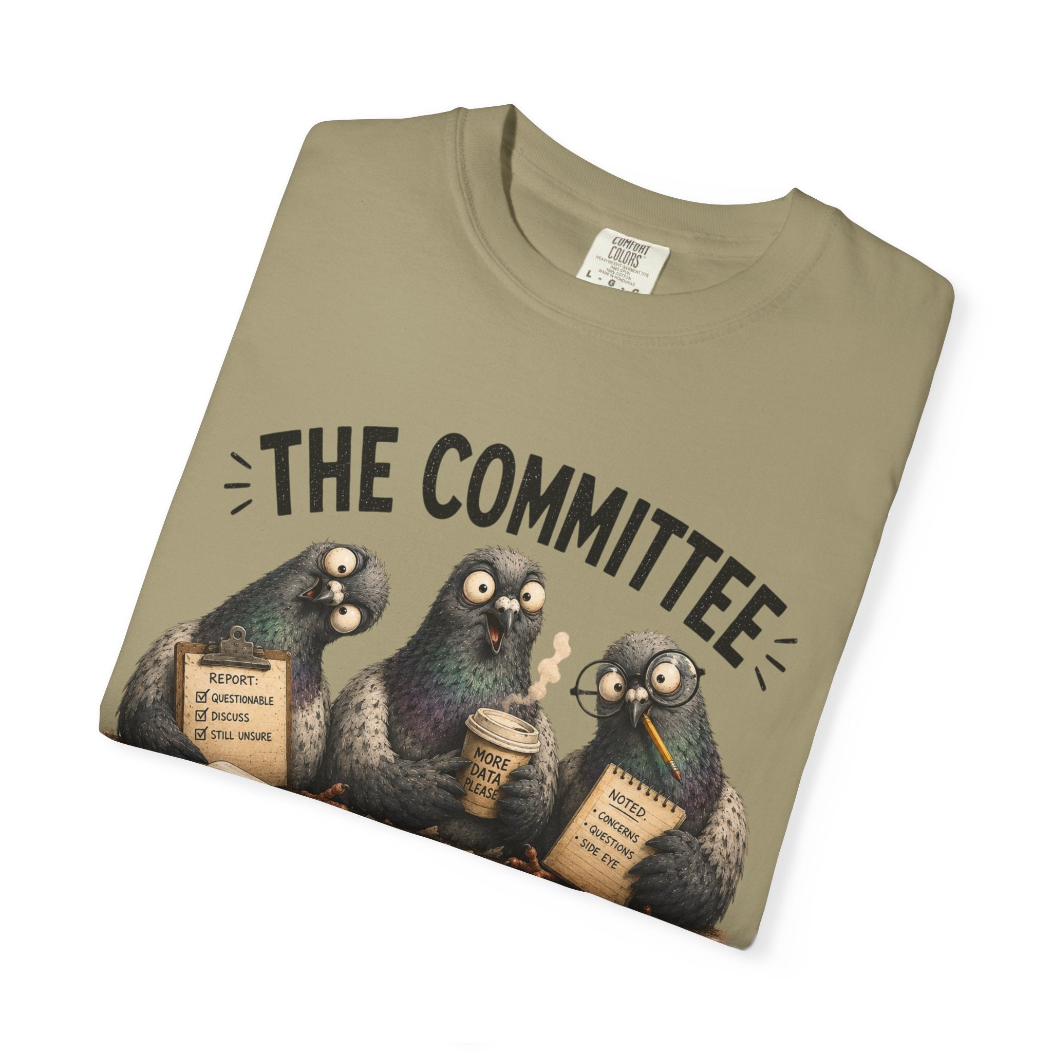 The Committee T-Shirt — Funny Pigeon Reviewers Graphic Tee