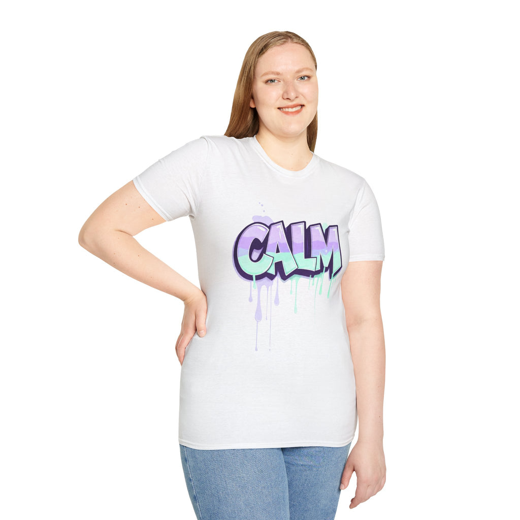 Calm Graffiti T-Shirt Ladies — Paint Drip Streetwear Tee