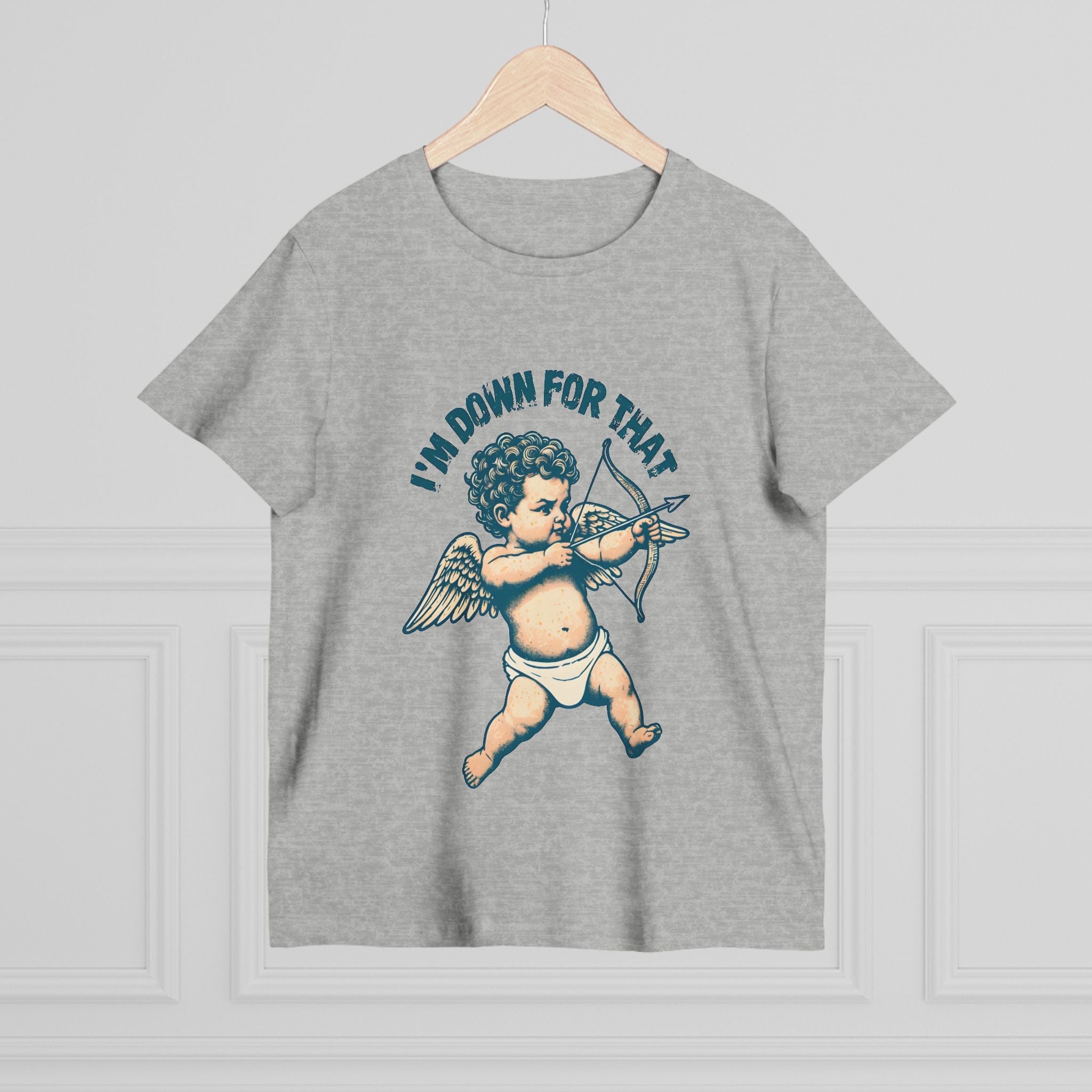 Maple Tee, Valentines Day Women's, Cupid Graphic, Cute Valentines Tee