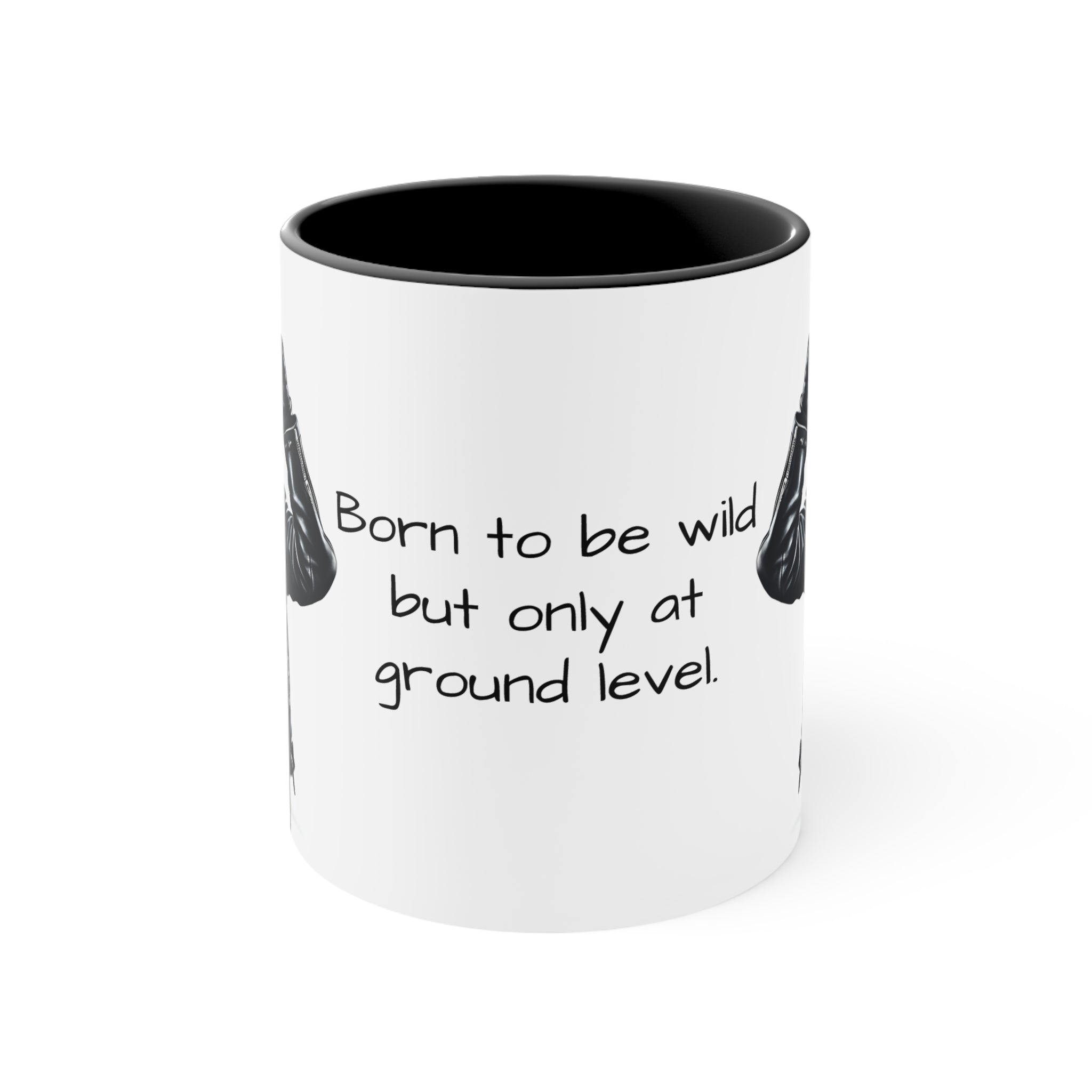 Brown Dachshund in Motorbike Outfit Accent Mug Trendy Dog Lover Mug Ideal Gift for Motorcycle and Dog Fans