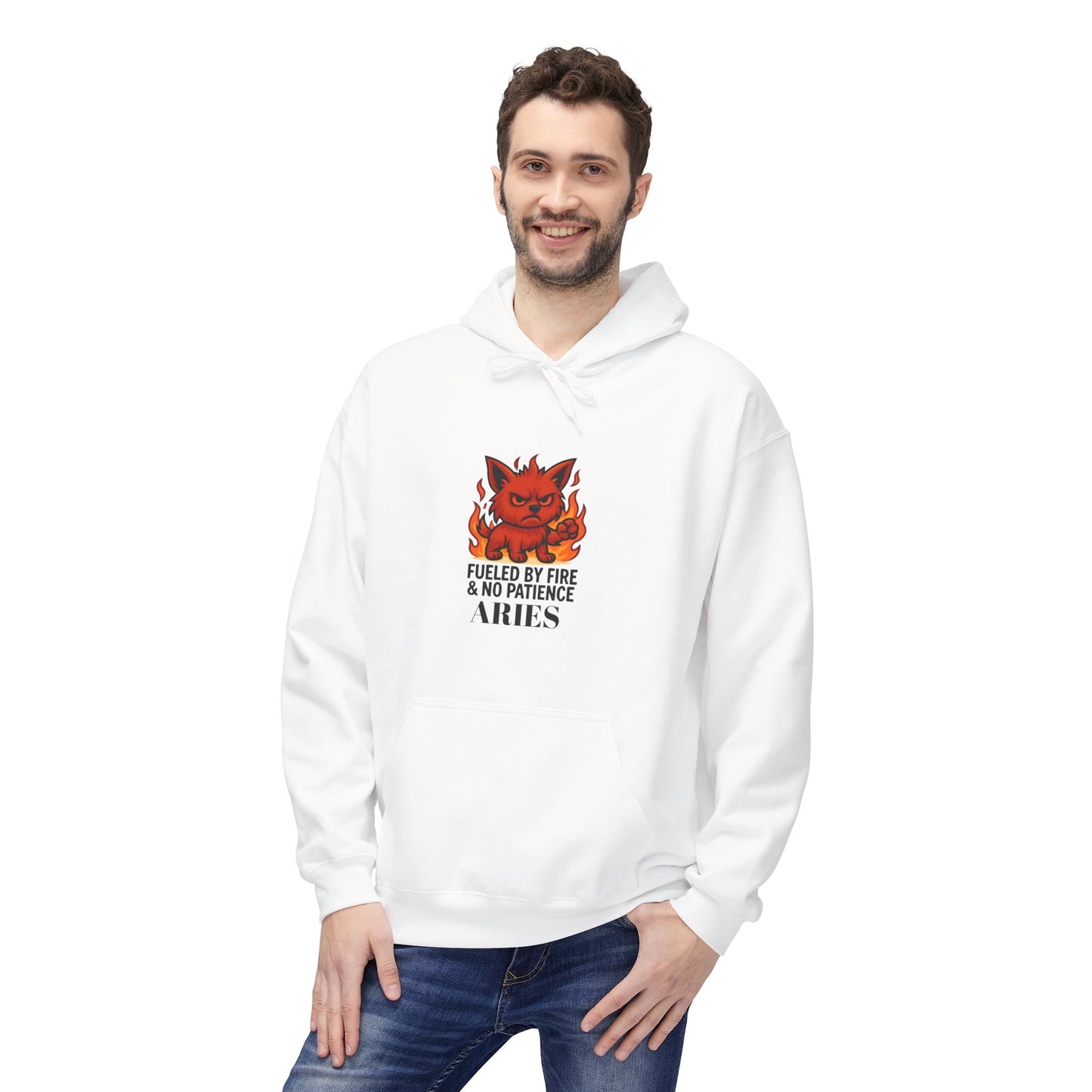 Aries Dog Fire Element Hoodie - Cozy Unisex Sweatshirt, Horoscope Gift, Astrology Apparel, Birthday Surprise, Zodiac Fashion