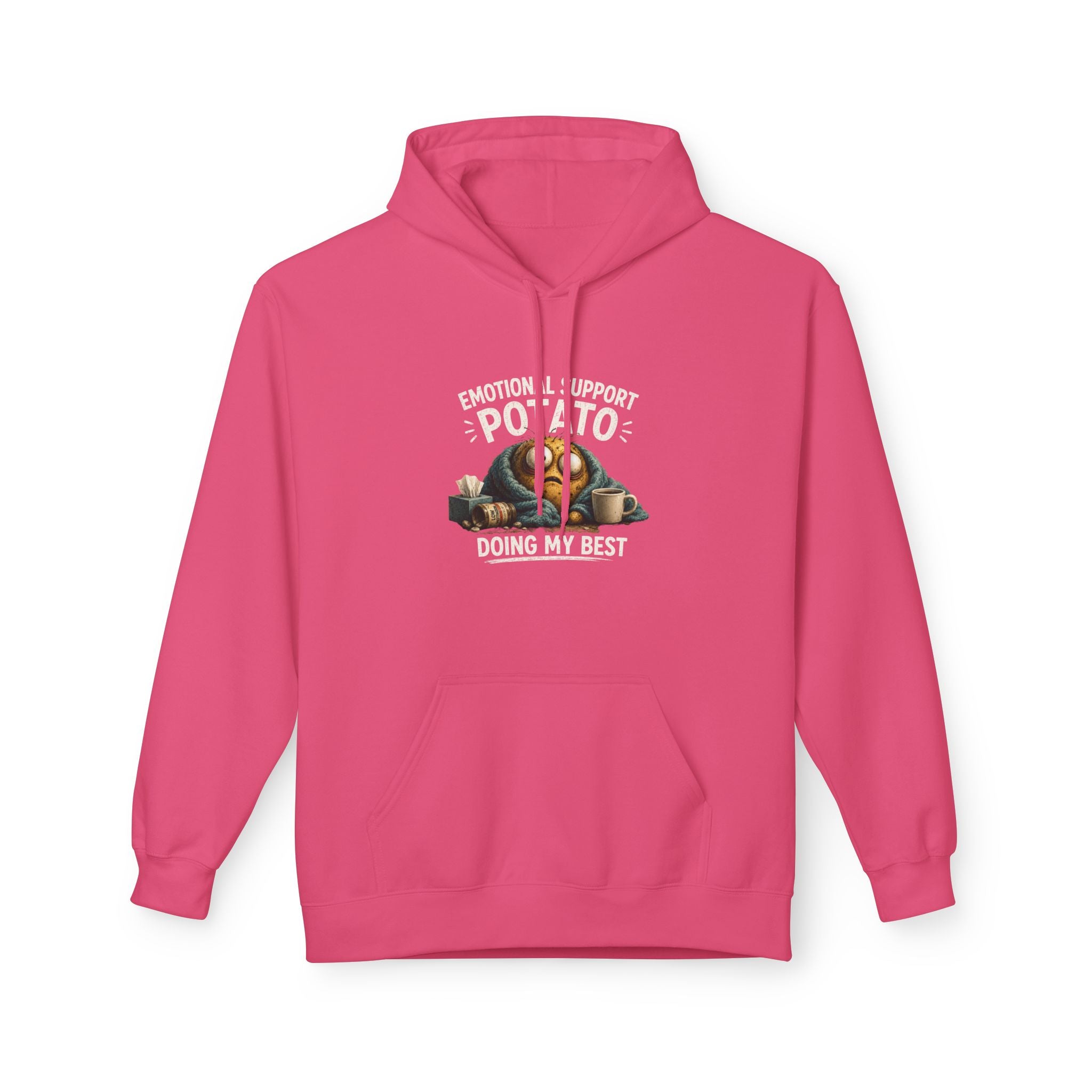 Emotional Support Potato Hoodie — "Doing My Best" Cozy Graphic Design
