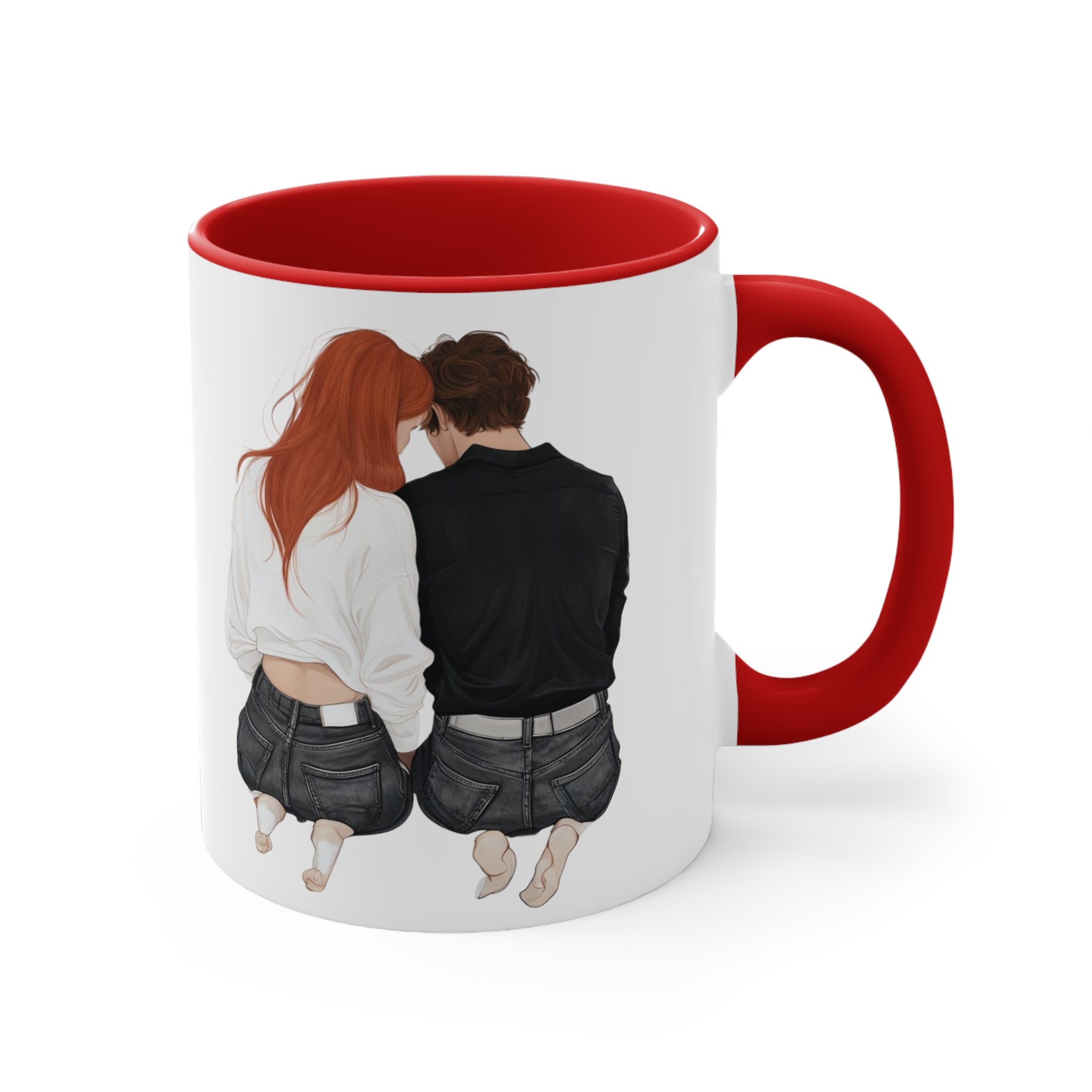 "The Couple" Love Hearts Accent Mug 11oz
