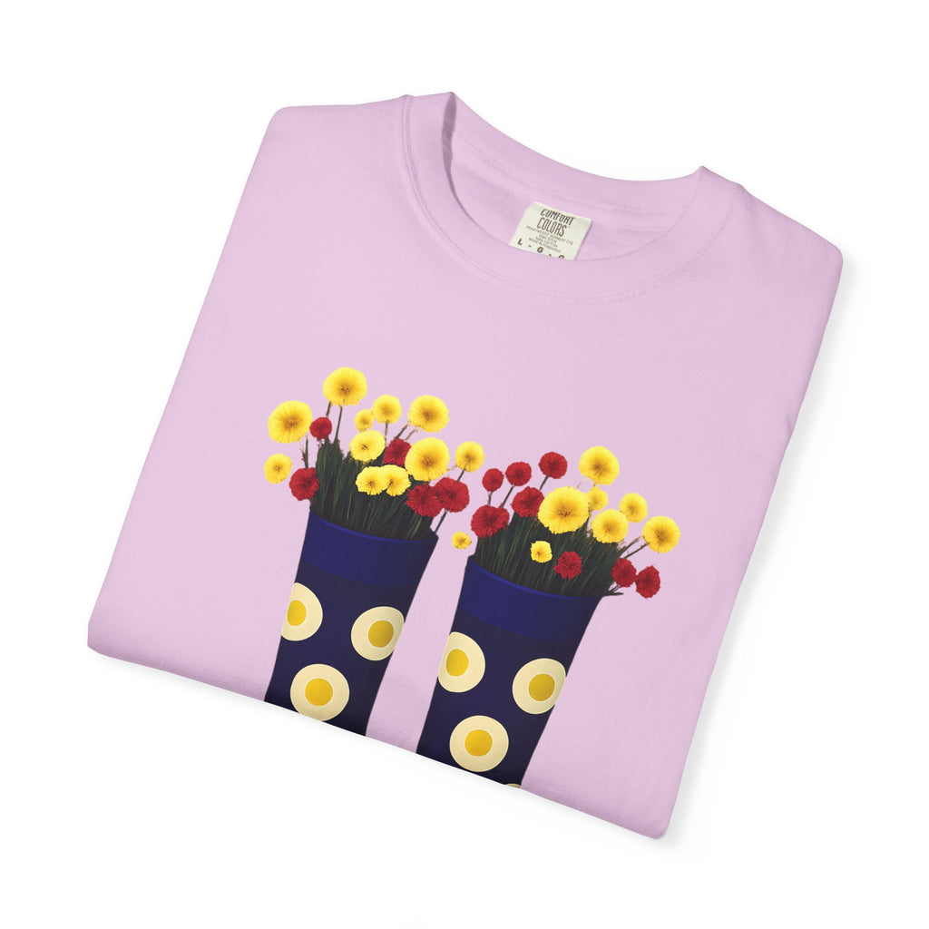 Step Into Kindness T-Shirt – Floral Rain Boot Graphic Tee