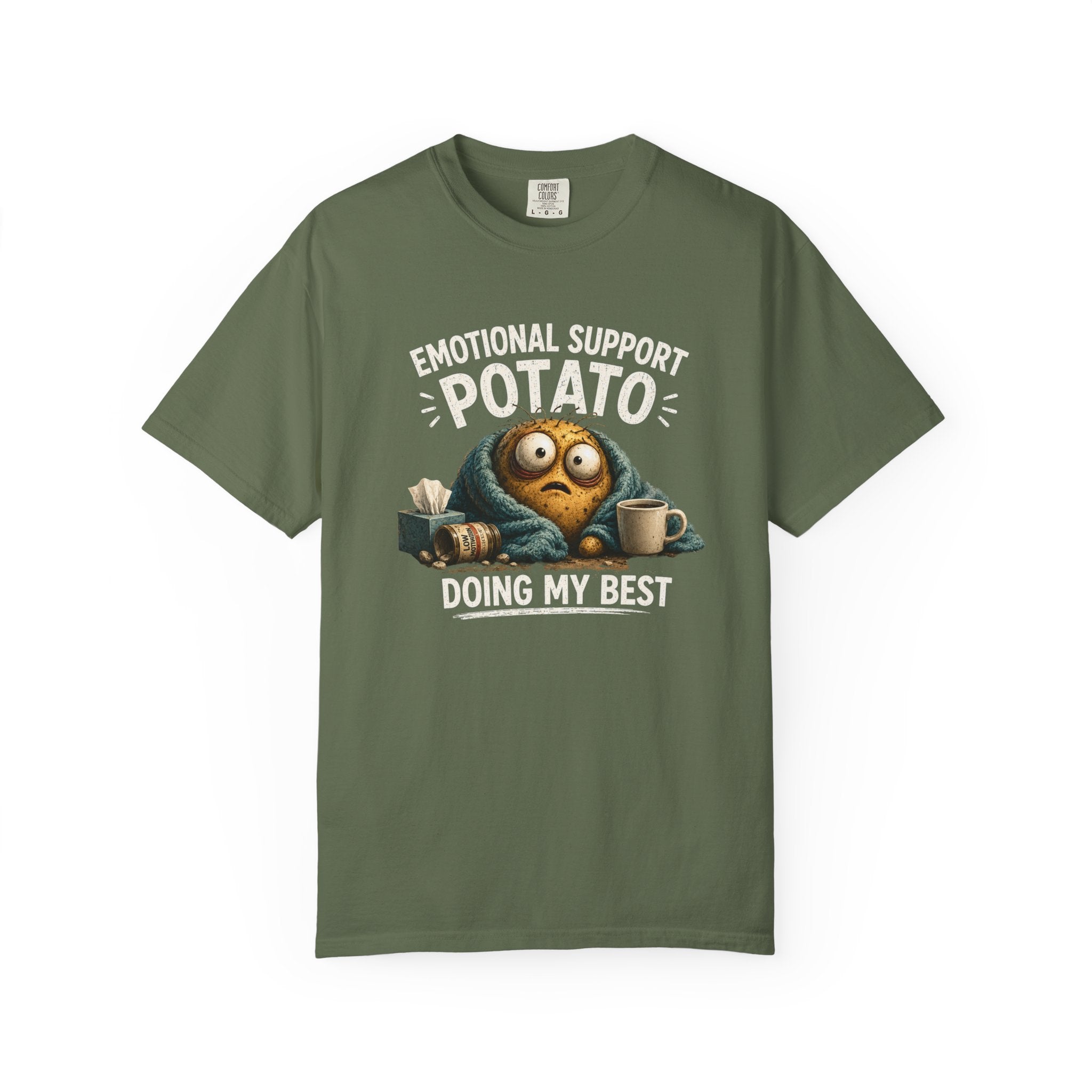 Emotional Support Potato T-Shirt — 'Doing My Best' Funny Comfort Tee