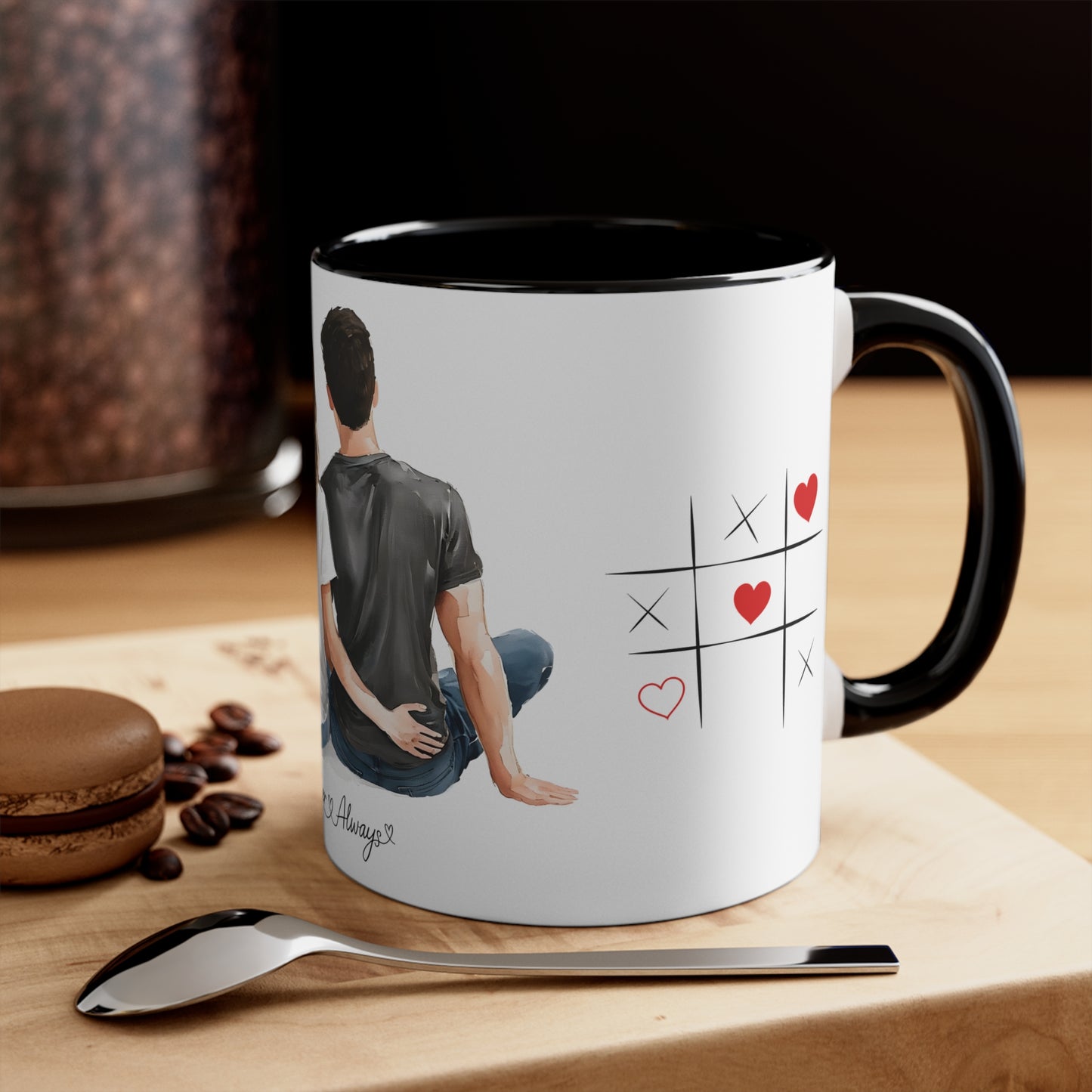 Love Quote Ceramic Mug, 11oz - Warmth and Love Couple Gift