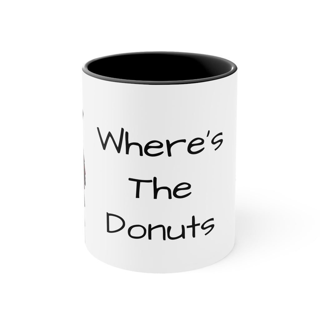 Rottweiler Samurai Mug, Where's the Donuts — Colourful 11oz Dog Lover Coffee Cup