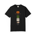 Halloween Totem Tee — Stacked Pumpkin, Bat, Frankenstein, Ghost & Prince of Darkness POP Graphic T-Shirt