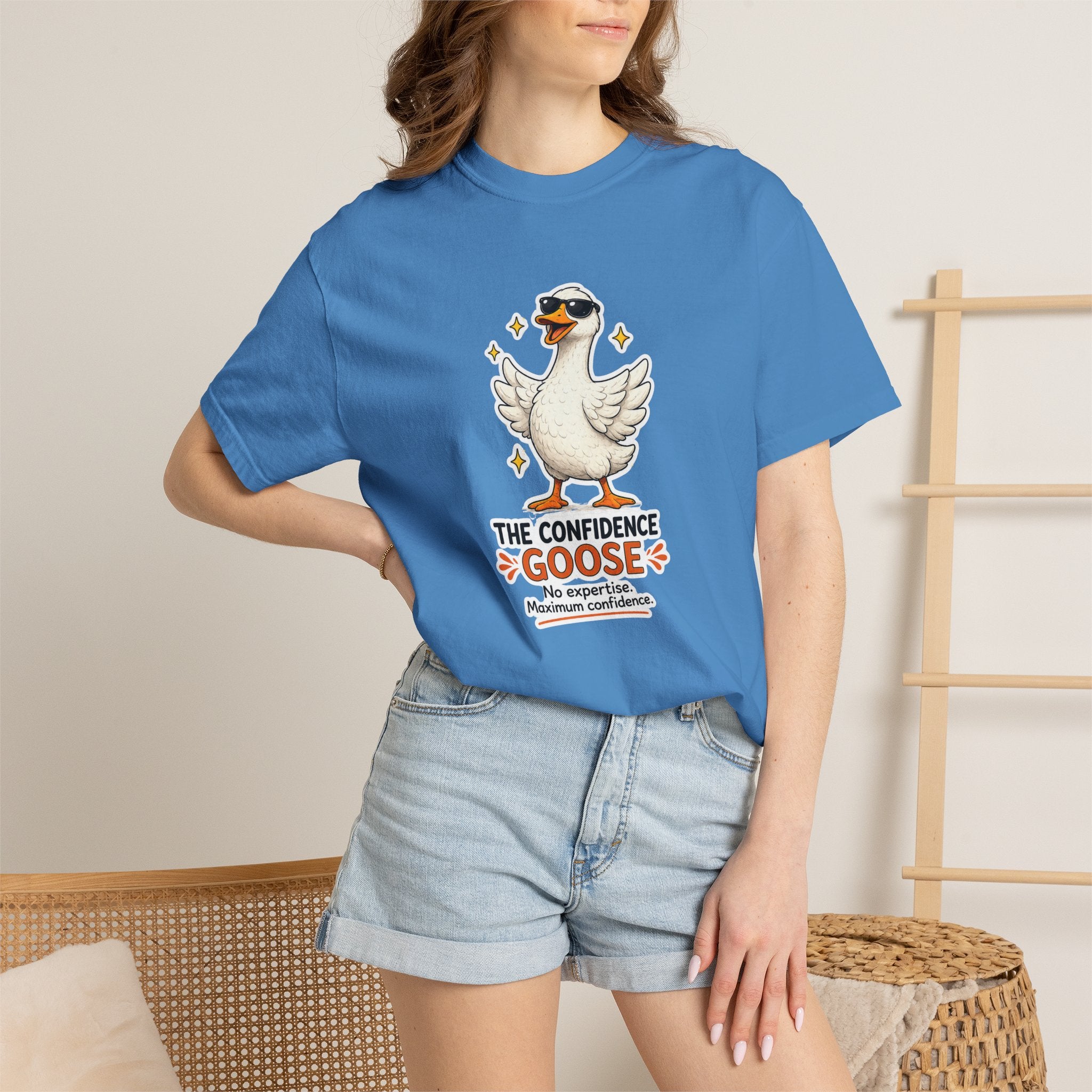 Confidence Goose T-Shirt — Funny Motivational Graphic Tee