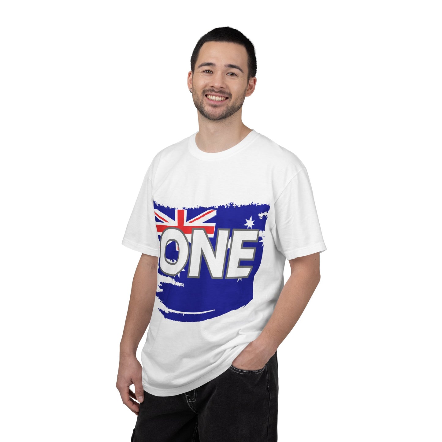 ONE Australia Unity T-Shirt — Aussie Torn Flag Map Graphic Tee
