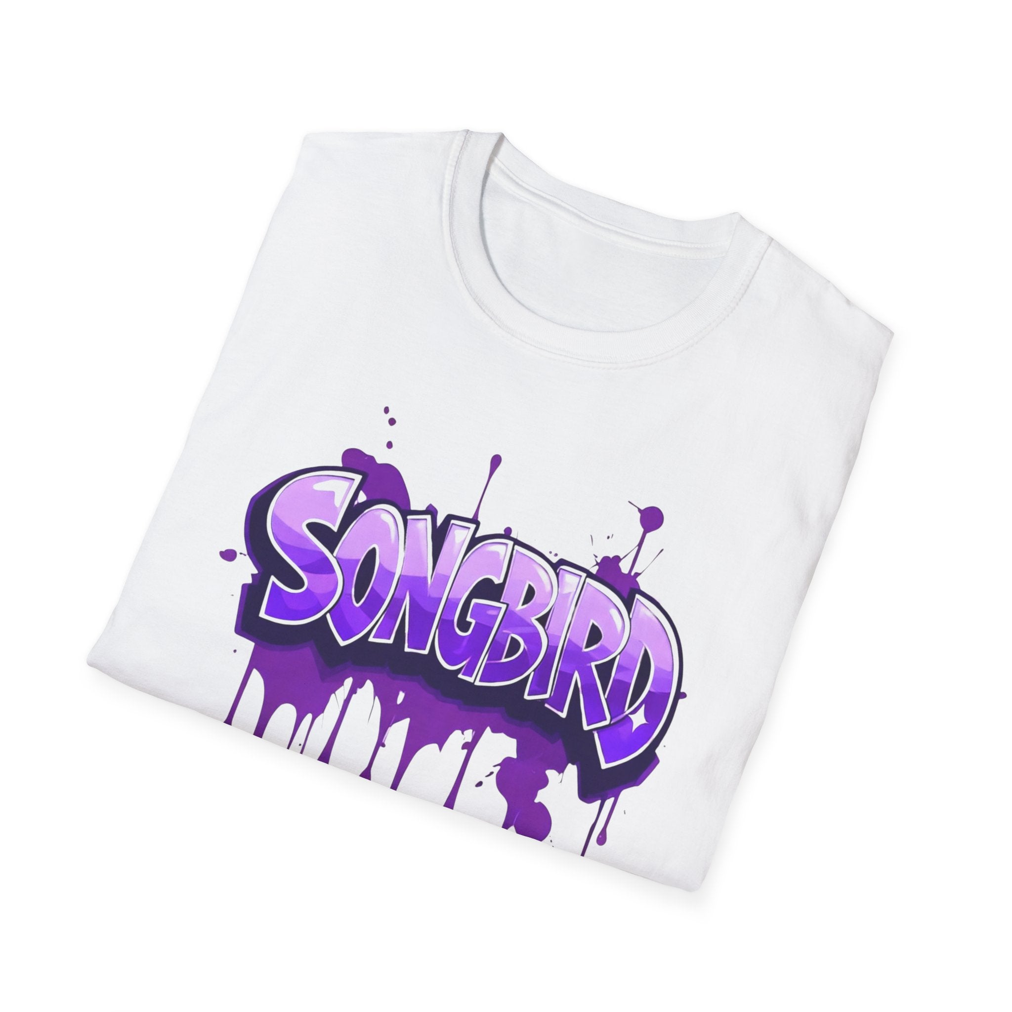 Songbird Graffiti T-Shirt Ladies — Purple Drip Streetwear Tee