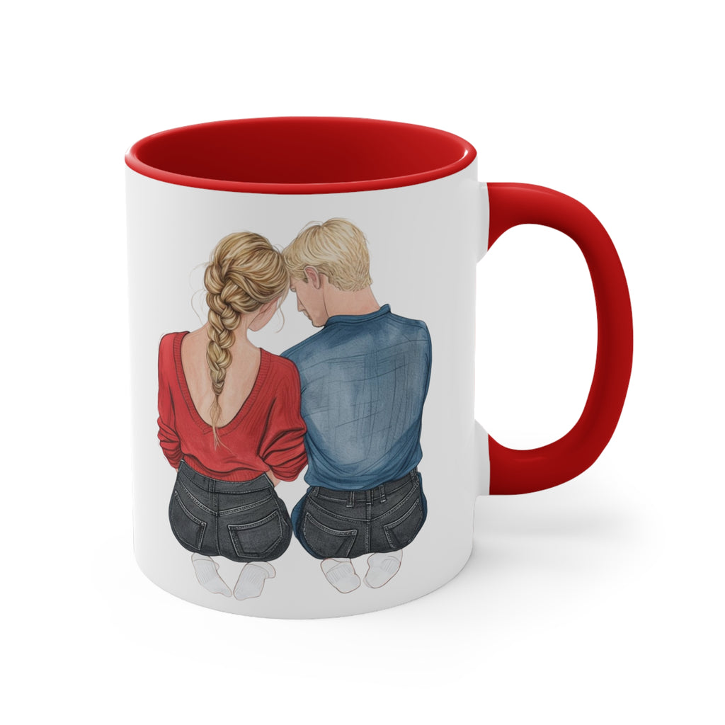 "The Couple" Noughts & Crosses Accent Mug  11oz