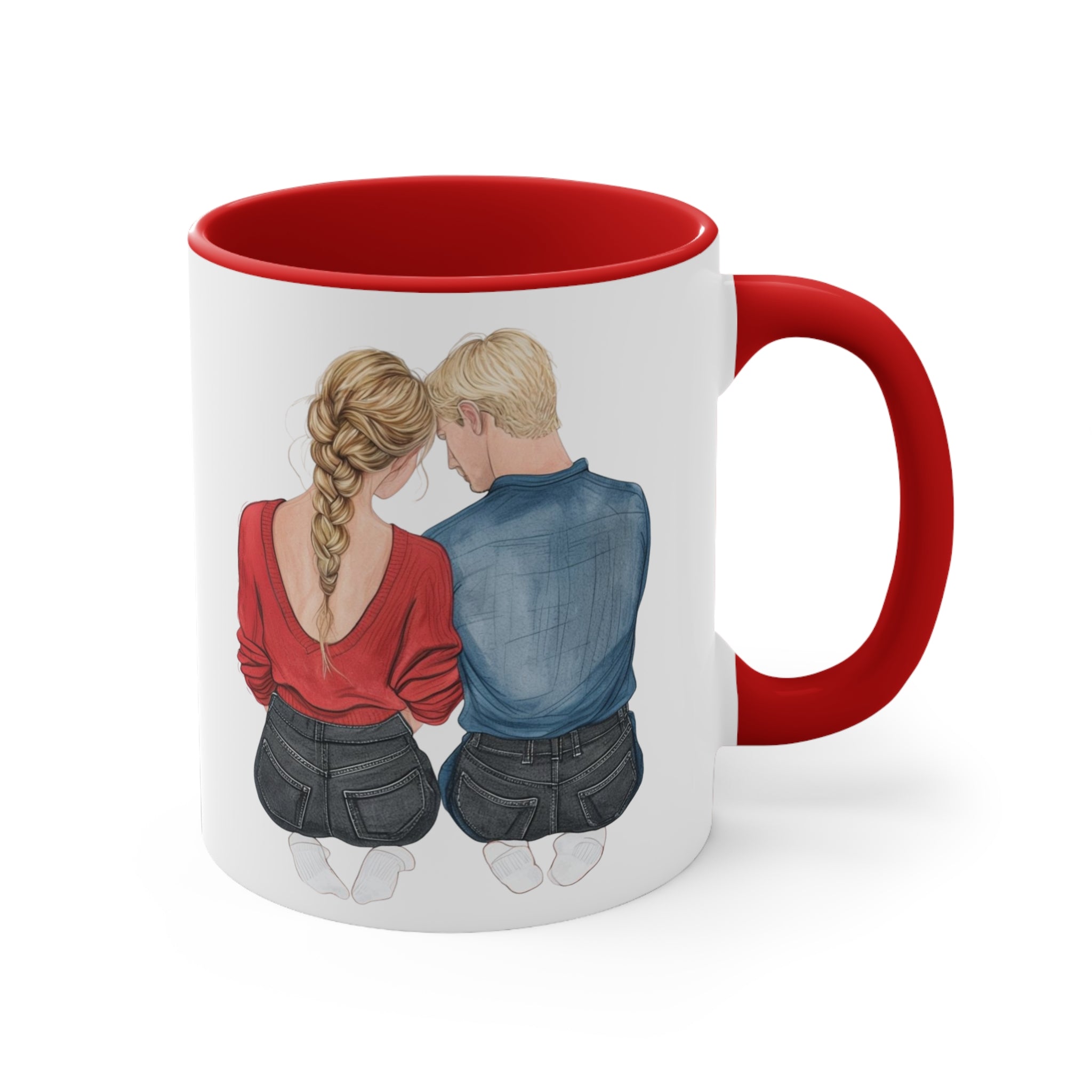 "The Couple" Noughts & Crosses Accent Mug  11oz