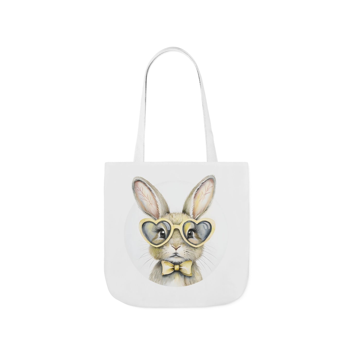 Chic Double Sided Bunny Canvas Tote Bag, Cute Eco-Friendly Shopper, Rabbit Gift, Spring Picnic, Easter Tote, Stylish Animal Art