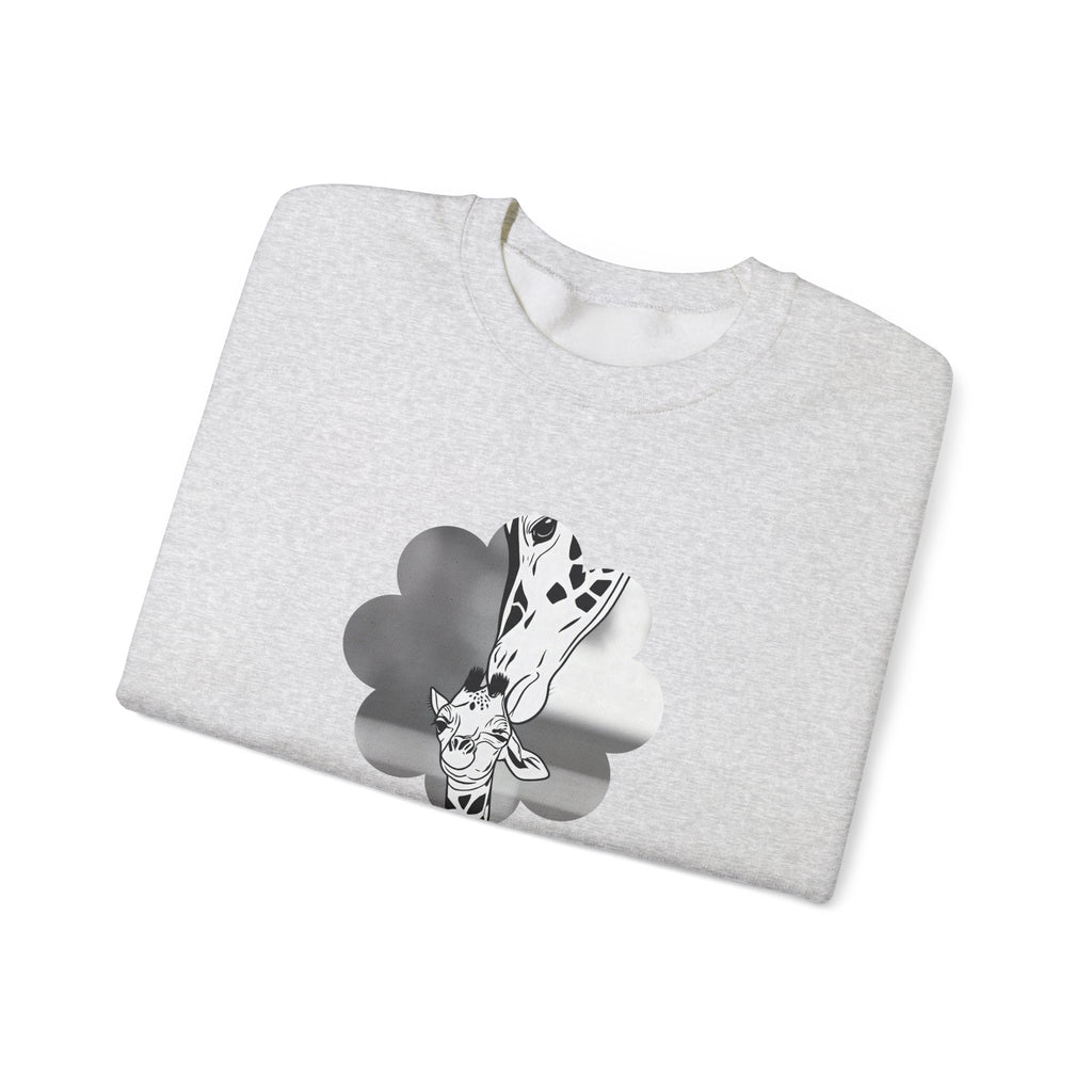 Crewneck Sweatshirt — Cute as a Button Giraffe Graphic