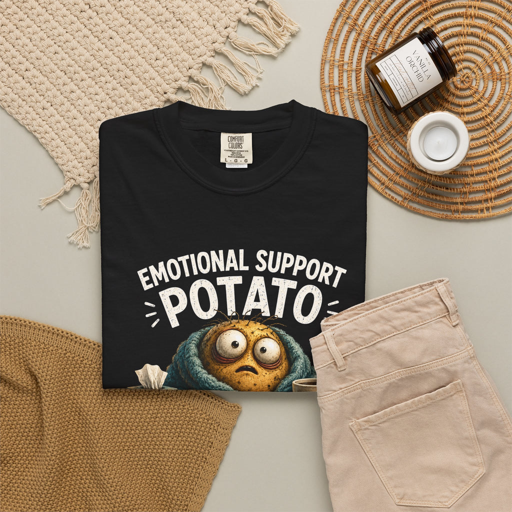Emotional Support Potato T-Shirt — 'Doing My Best' Funny Comfort Tee