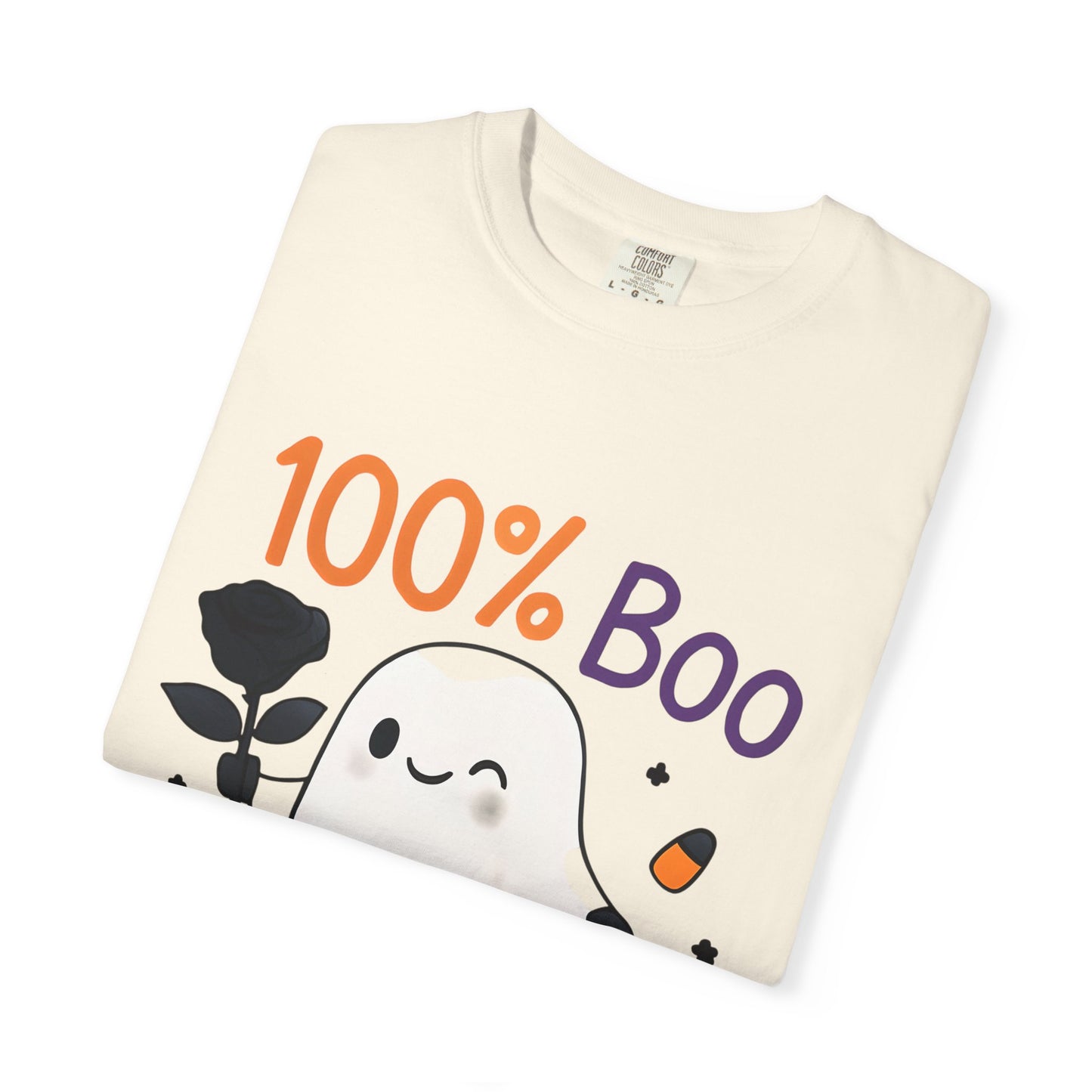 100% Boo Ghost T-Shirt for Halloween, Unisex Tee for Trick or Treating, Spooky Season Apparel, Cute Halloween Outfit, Gifts for [...]