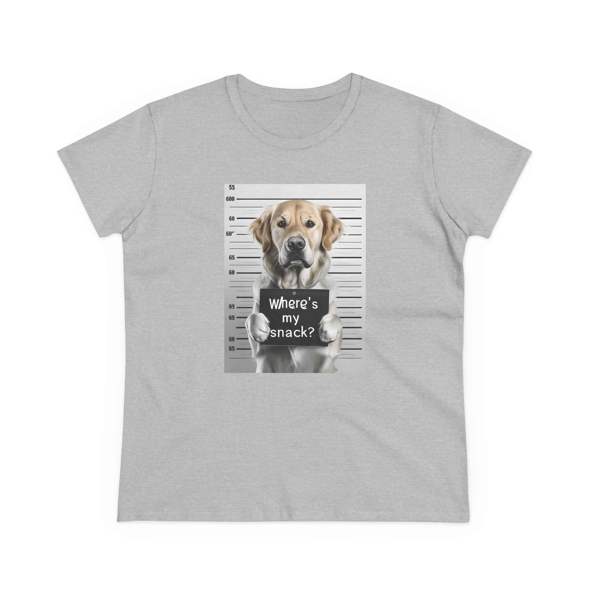 Funny Dog Tee - Where's My Snack? for Pet Lovers, Gift for Dog Moms, Casual Wear, Animal Humour, Cozy Everyday Top