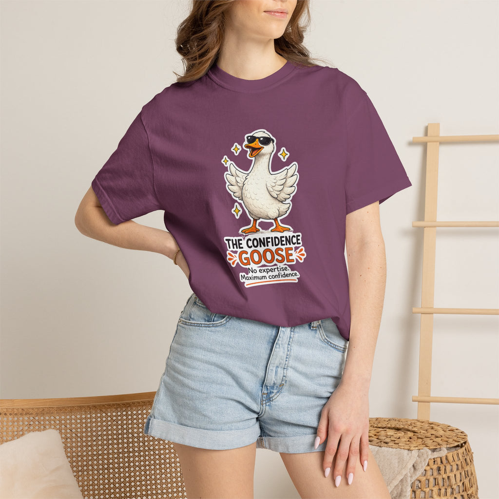 Confidence Goose T-Shirt — Funny Motivational Graphic Tee