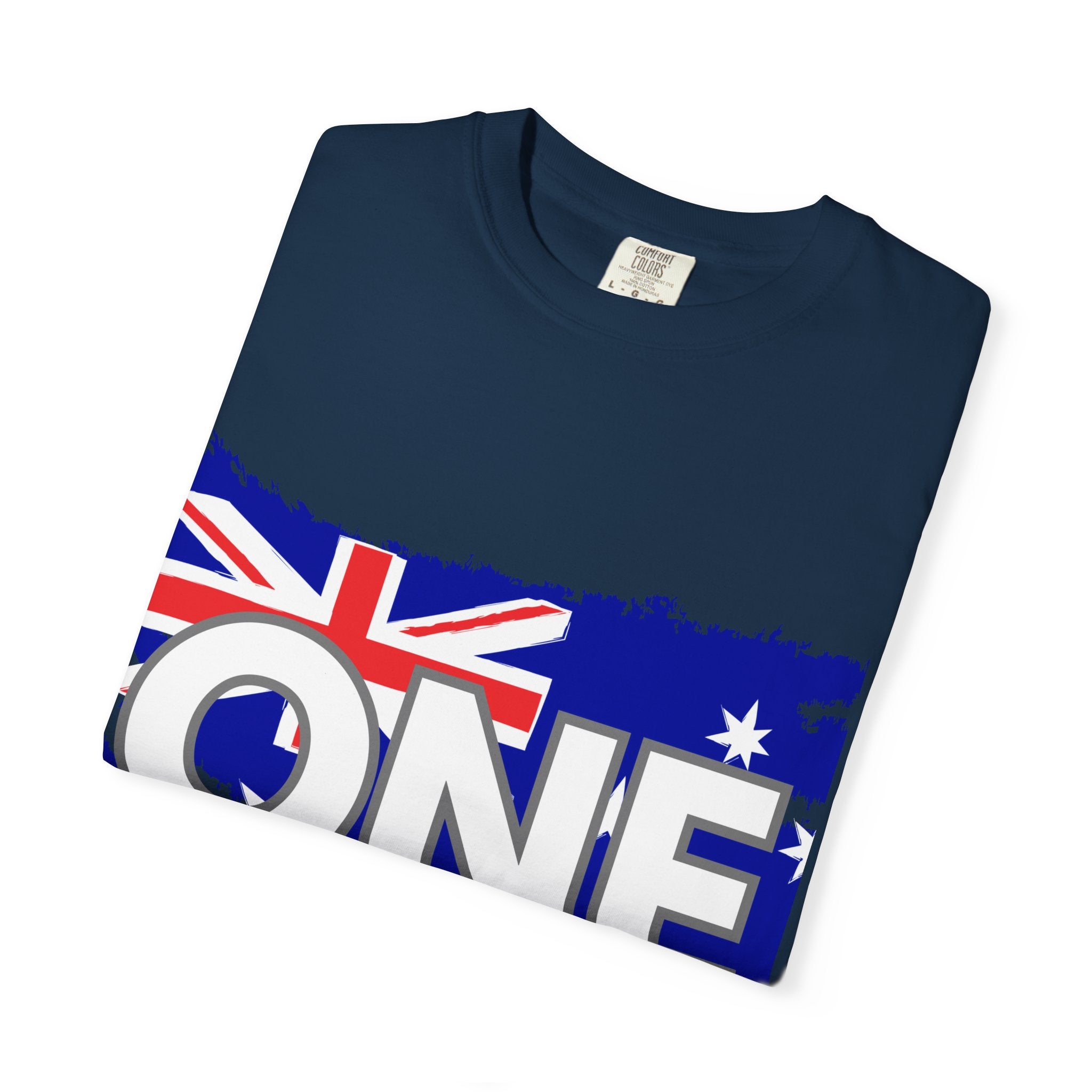 ONE Australia Unity T-Shirt — Aussie Torn Flag Map Graphic Tee