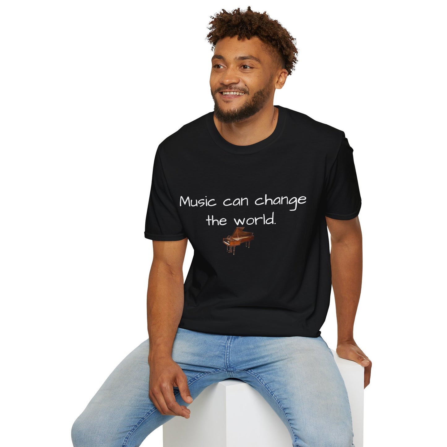 Inspirational Quote Tee, Unisex Softstyle T-Shirt, Music Lover Gift, Casual Wear