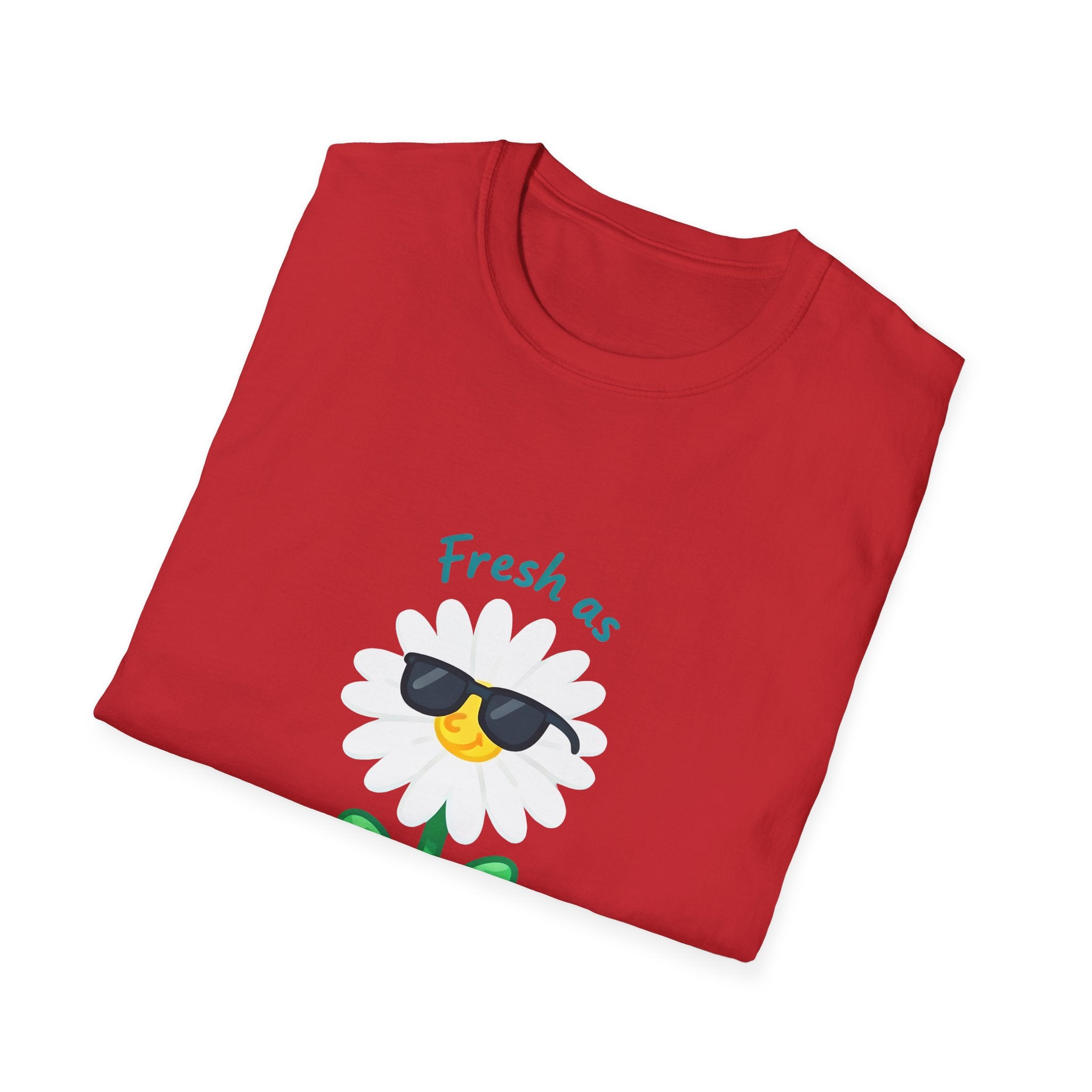 Fresh as a Daisy Unisex Softstyle T-Shirt, Floral Tee, Comfort Wear, Gift for Friends
