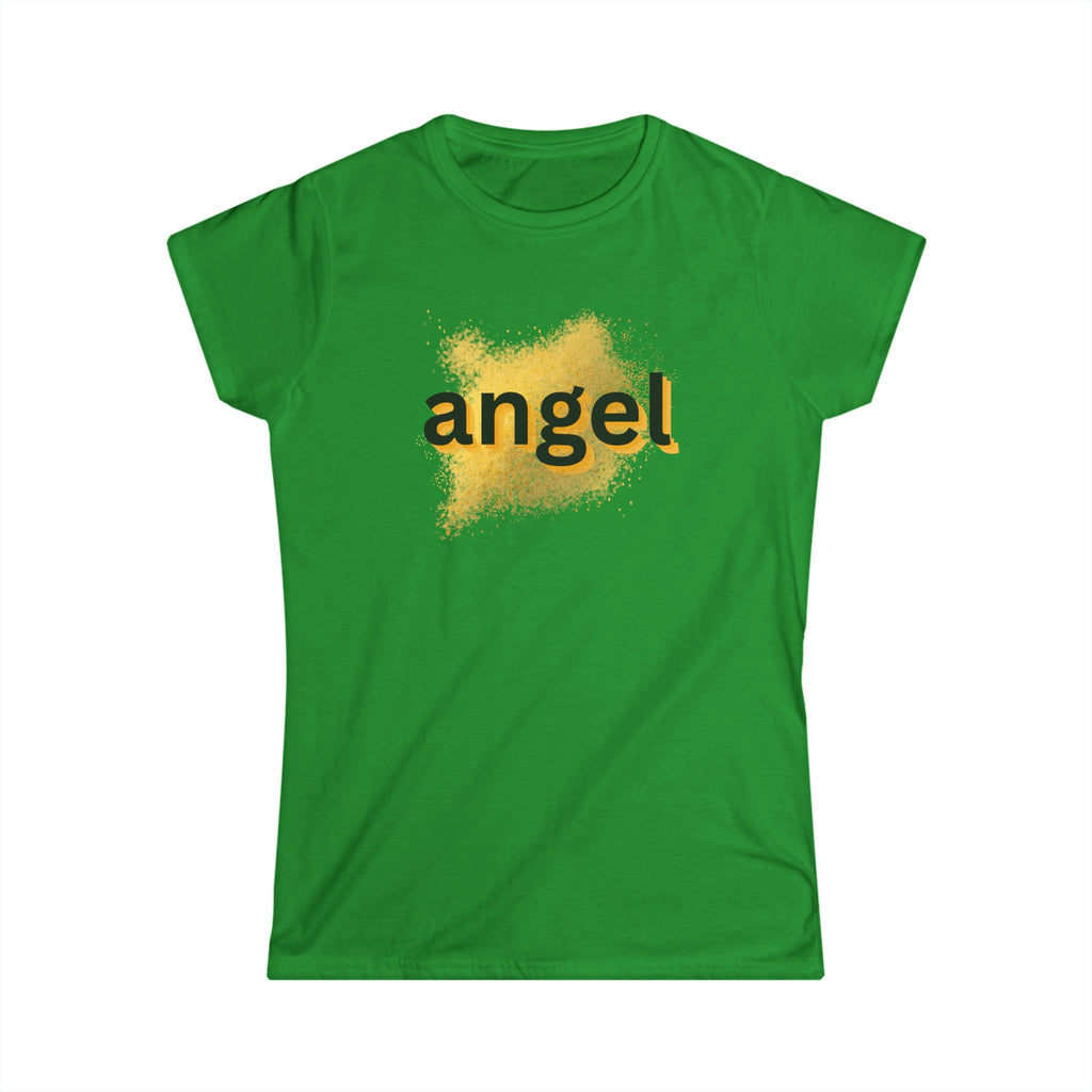 Angel (front) / Trouble (back) Women's Tee — Playful Contrast Graphic Shirt