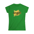 Angel (front) / Trouble (back) Women's Tee — Playful Contrast Graphic Shirt