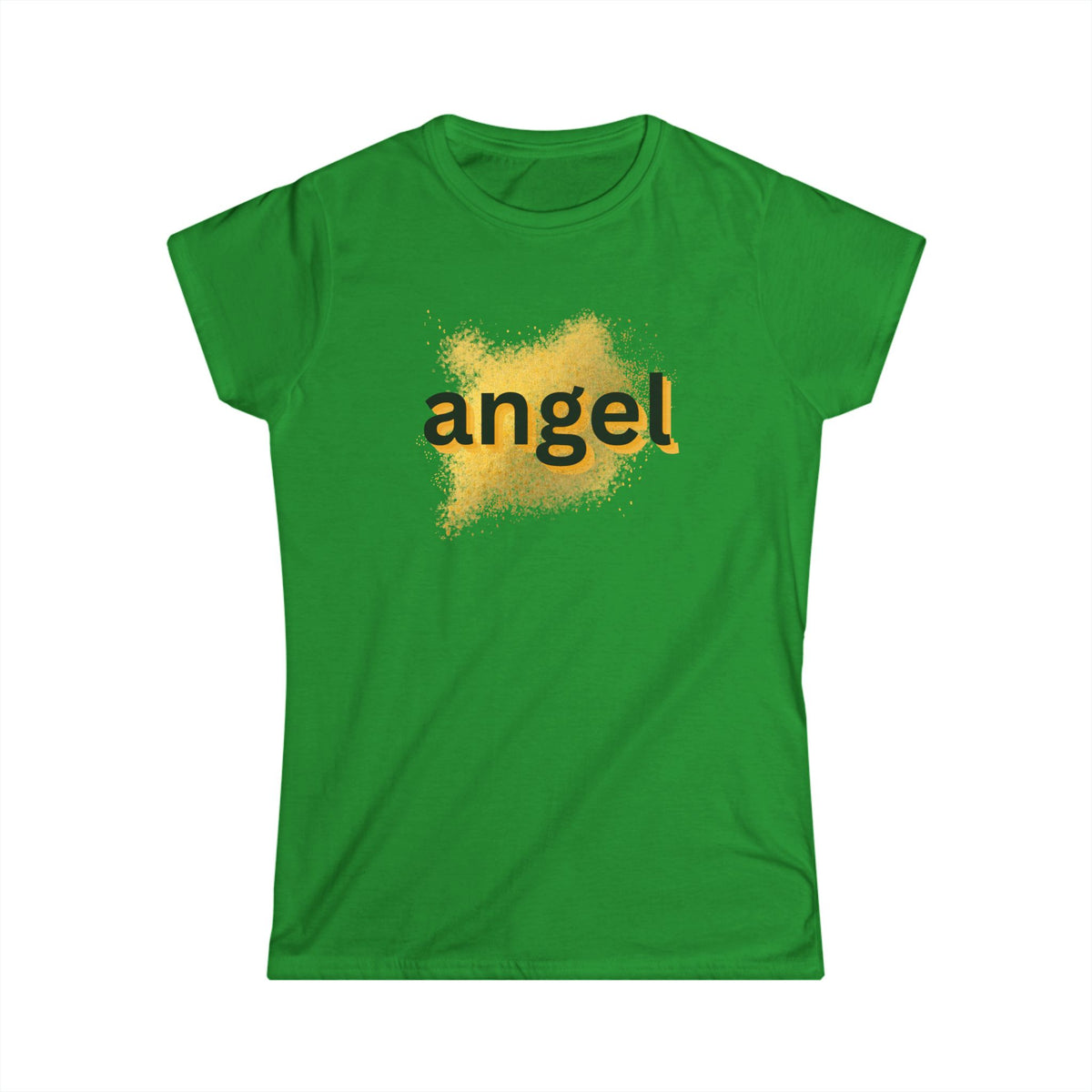 Angel (front) / Trouble (back) Women's Tee — Playful Contrast Graphic Shirt