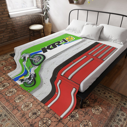 Motorcycle KR-1S Fleece Blanket - Cozy Plush Blanket for Bike Lovers, Perfect Gift for Riders, Motorcycle Décor