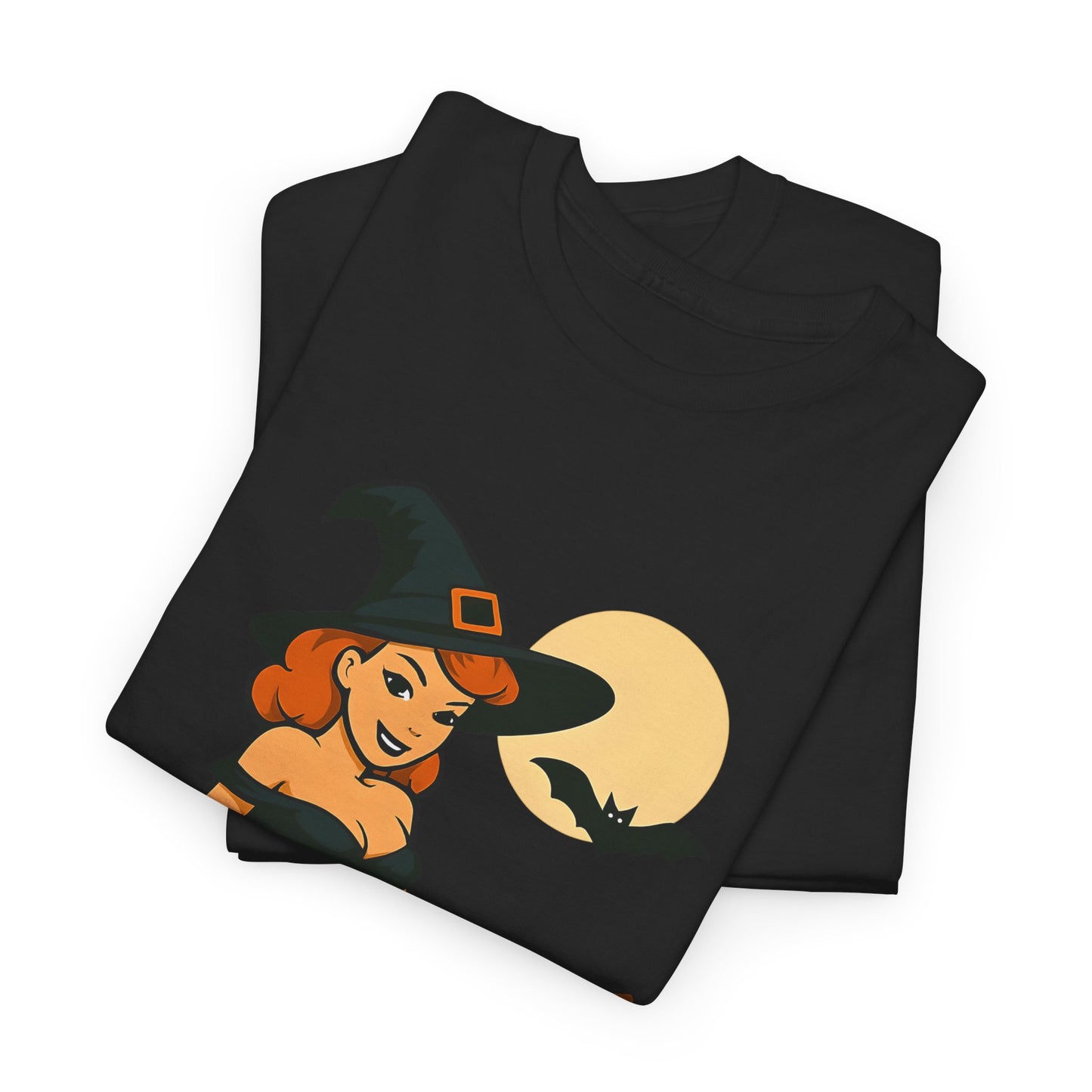 Halloween Witch Tee, Unisex Cotton T-Shirt, Spooky Apparel, Cute Halloween Shirt, Witchy Gifts, Fun Costume Top