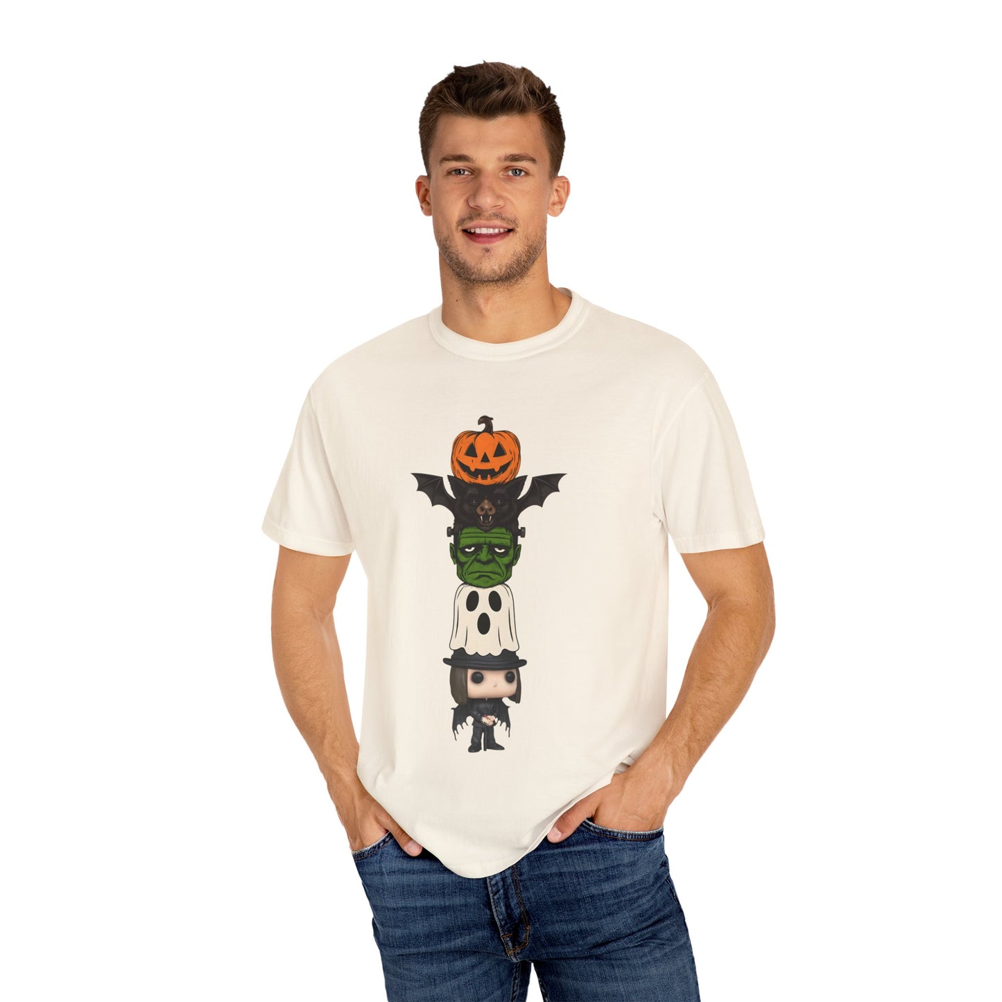 Prince of Darkness Halloween Tower T-shirt, Unisex Halloween Tee, Spooky Graphic Shirt, Fall Costume Top, Fun Ghost T-shirt, Trick or Treat Apparel